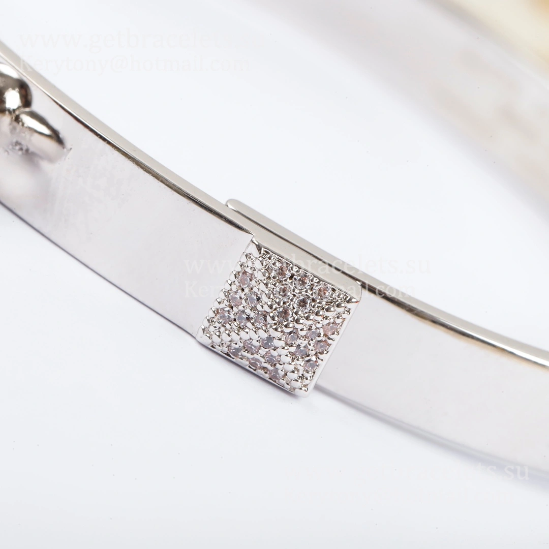 Hermes Classics Collier De Chien Bracelet White Gold Pink Gold Elegant Good Reviews