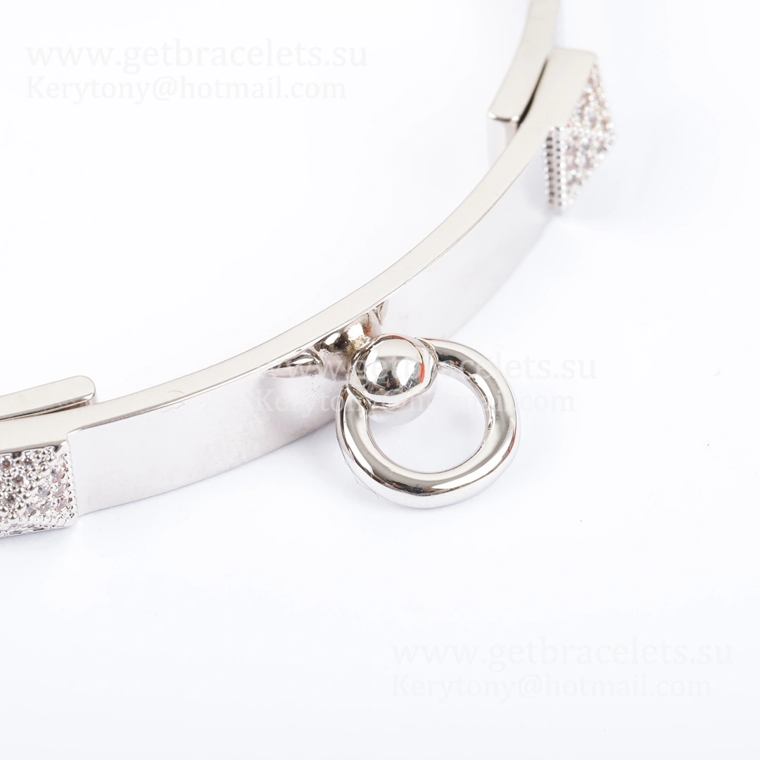 Hermes Classics Collier De Chien Bracelet White Gold Pink Gold Elegant Good Reviews