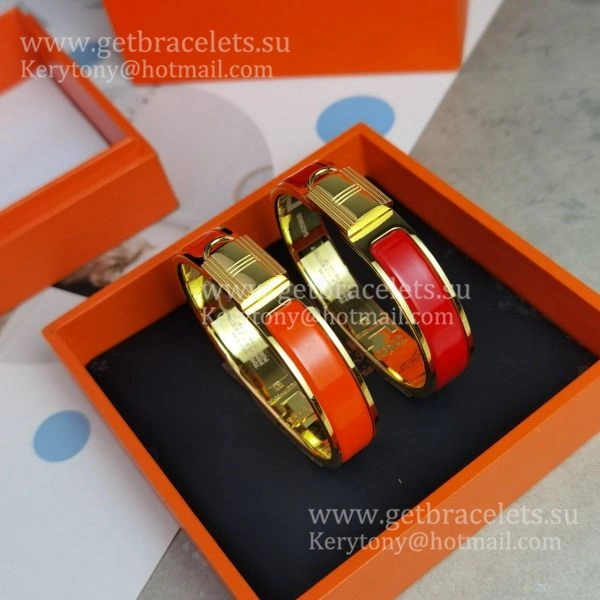 Hermes Clic Cadenas Enamel Bracelet Lock Design Yellow Gold USA Hot Selling