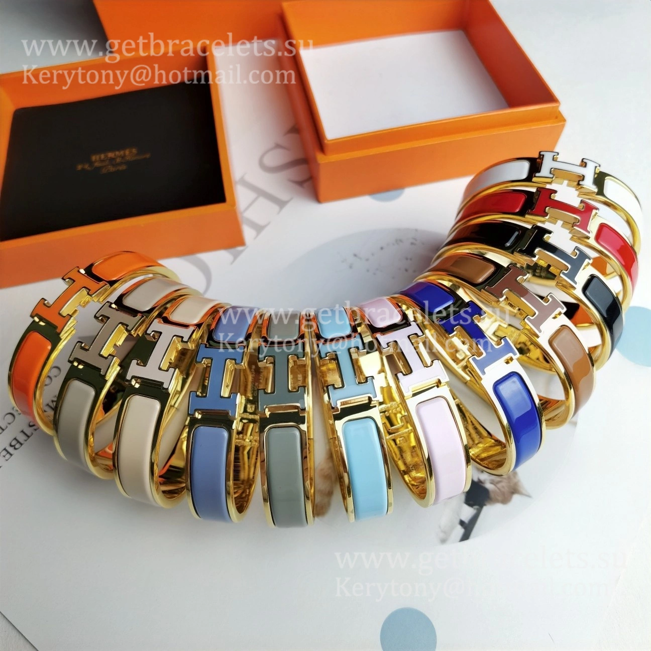 Hermes Clic Clac H Enamel Bracelet With Lacquered Palladium Plated Hardware PM 12mm Price Online