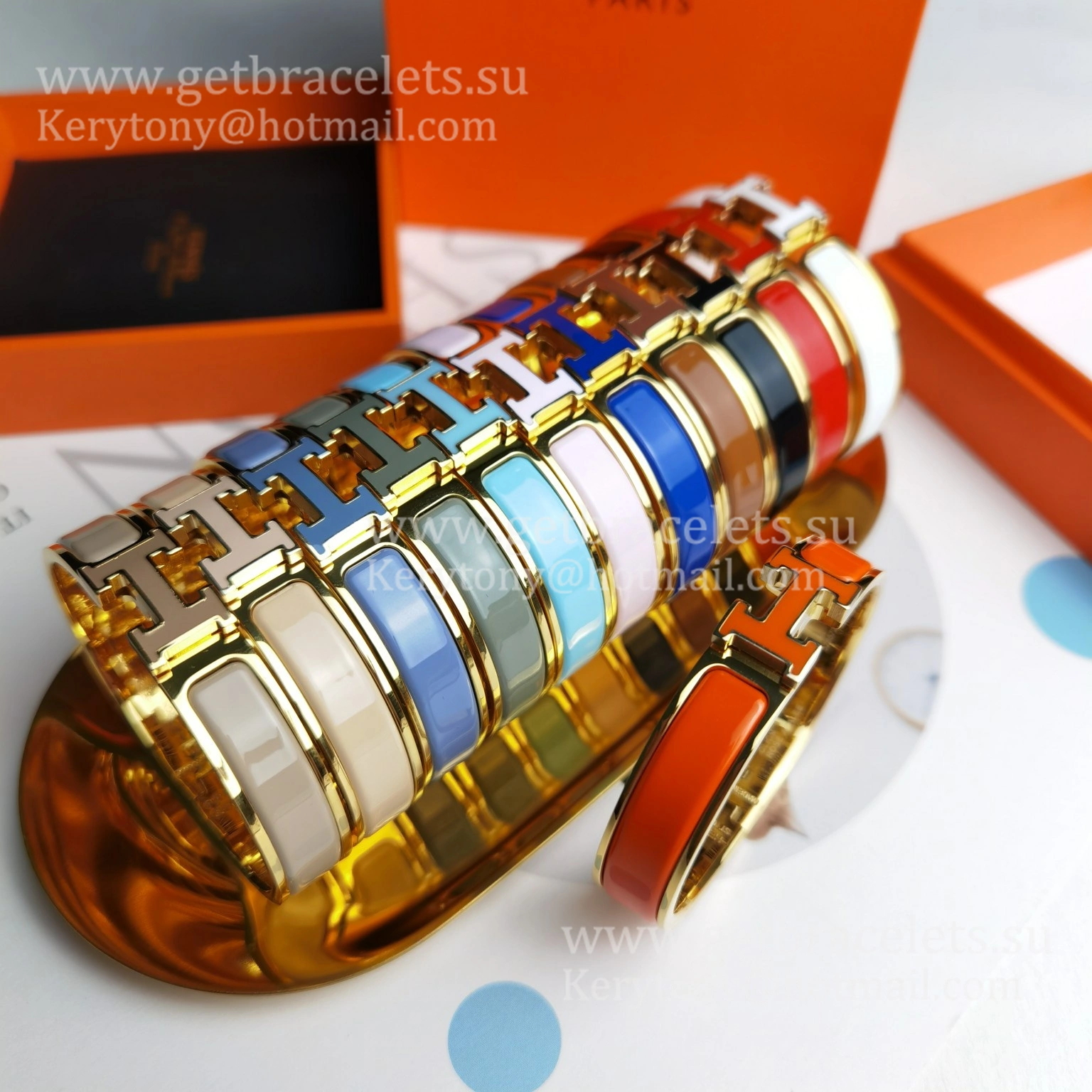 Hermes Clic Clac H Enamel Bracelet With Lacquered Palladium Plated Hardware PM 12mm Price Online