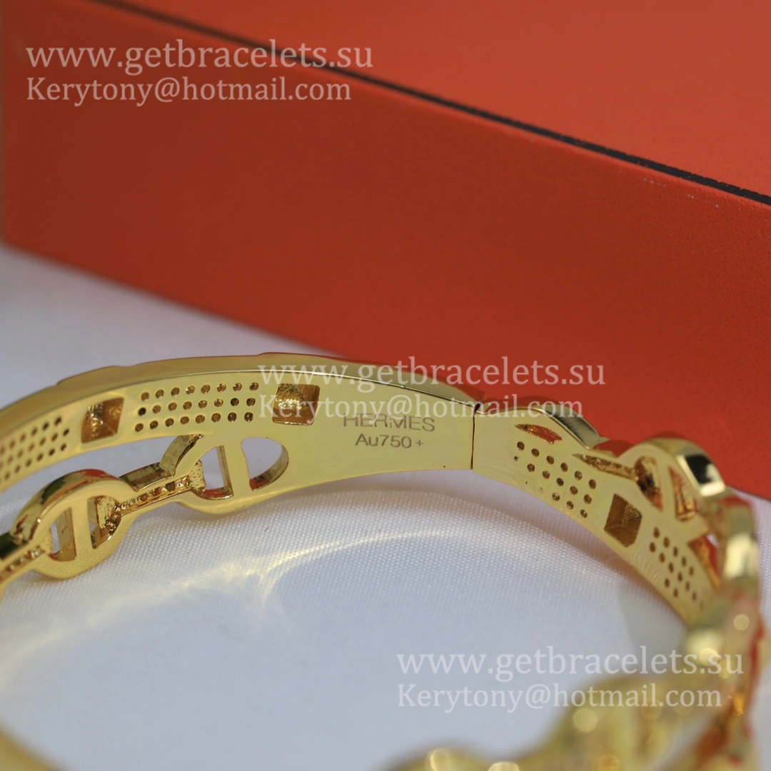 Hermes Collier de Chien Double Layer Bangle White Gold Pink Gold Yellow Gold Low Price