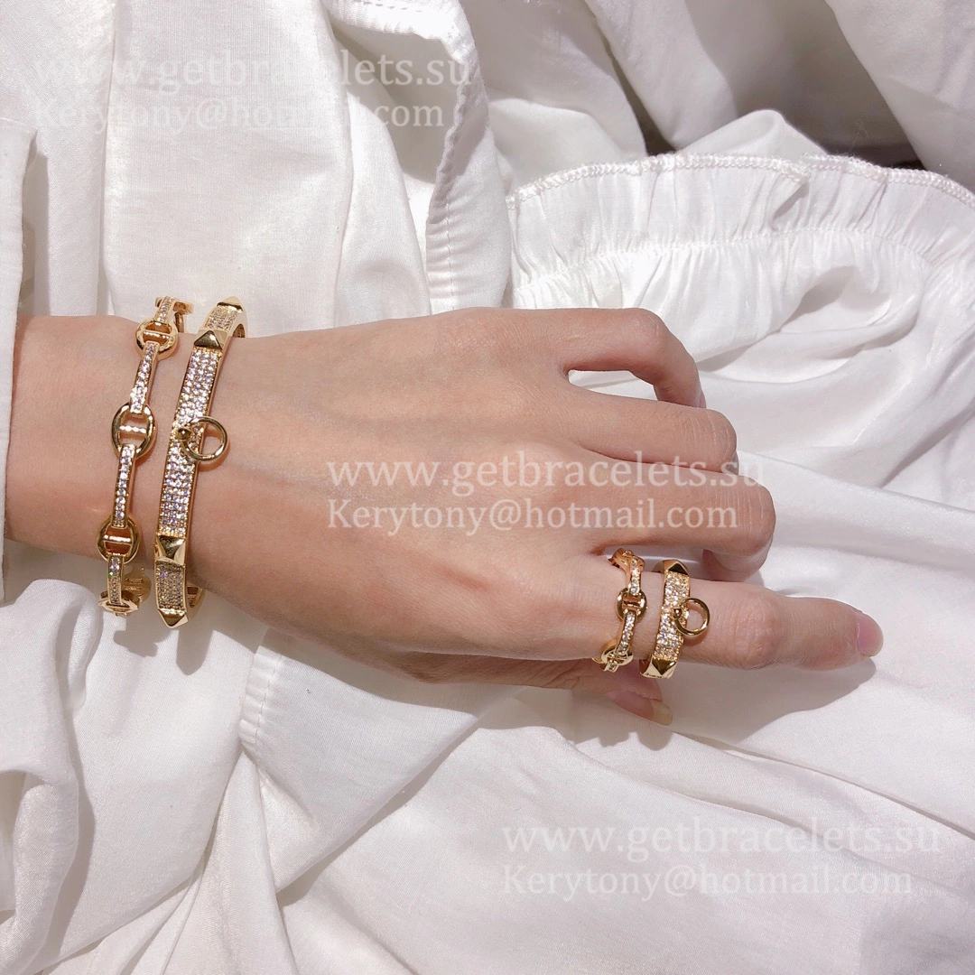 Hermes Collier de Chien Double Layer Bracelet White Gold Pink Gold Yellow Gold Most Luxury