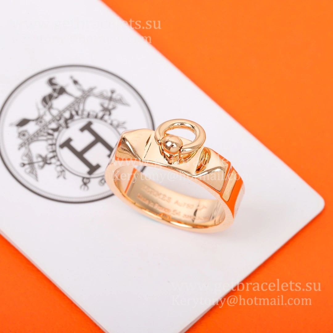 Hermes Collier de Chien Ring in Rose Gold Cheap Jewellery