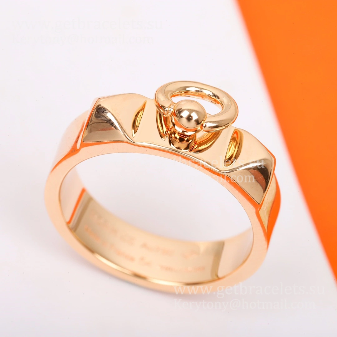 Hermes Collier de Chien Ring in Rose Gold Cheap Jewellery