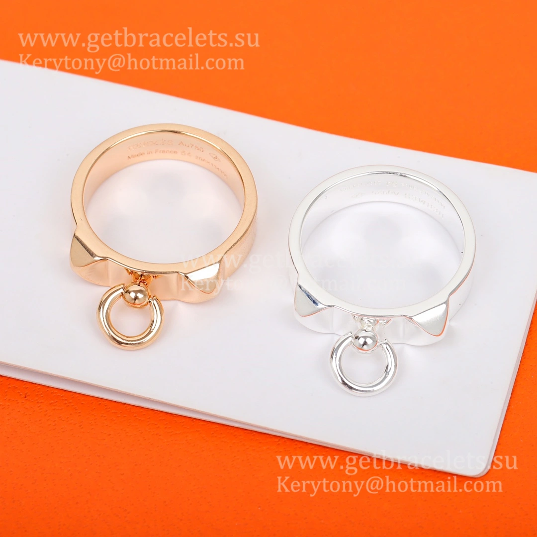 Hermes Collier de Chien Ring in Rose Gold Cheap Jewellery