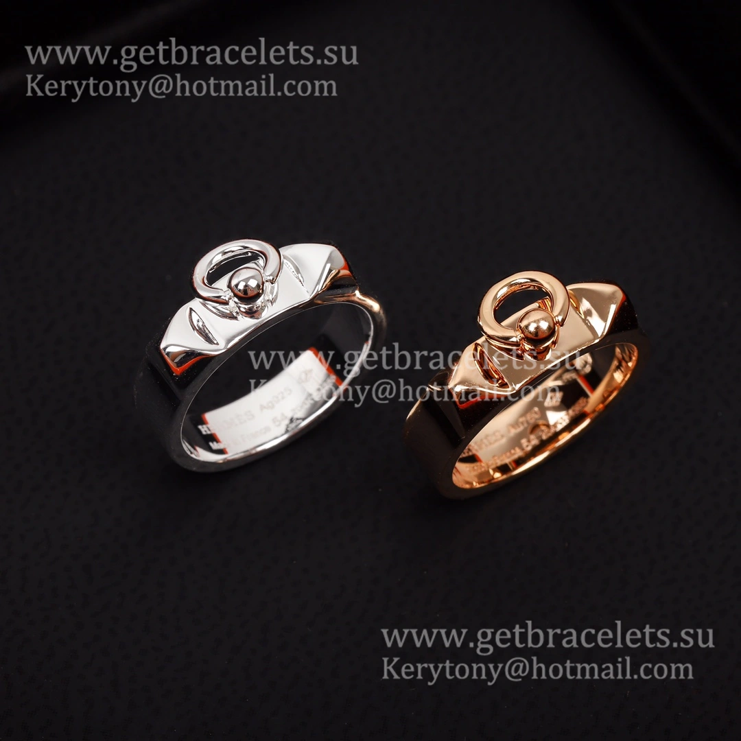 Hermes Collier de Chien Ring in Rose Gold Cheap Jewellery