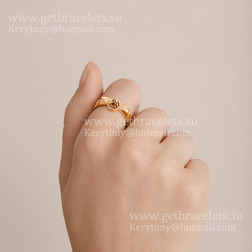 Hermes Collier de Chien Ring in Rose Gold Cheap Jewellery