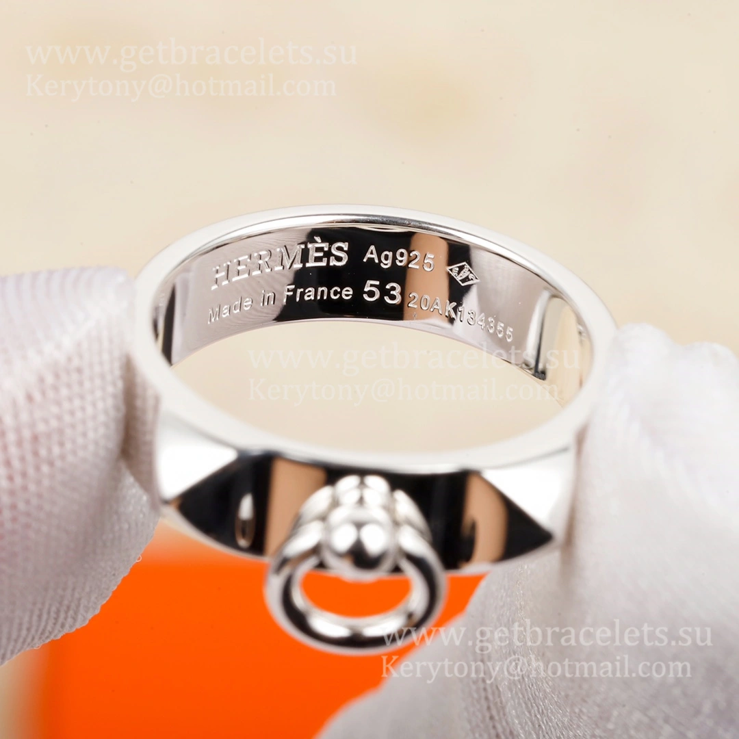 Hermes Collier de Chien Ring in Sliver Mother’s Day Gift