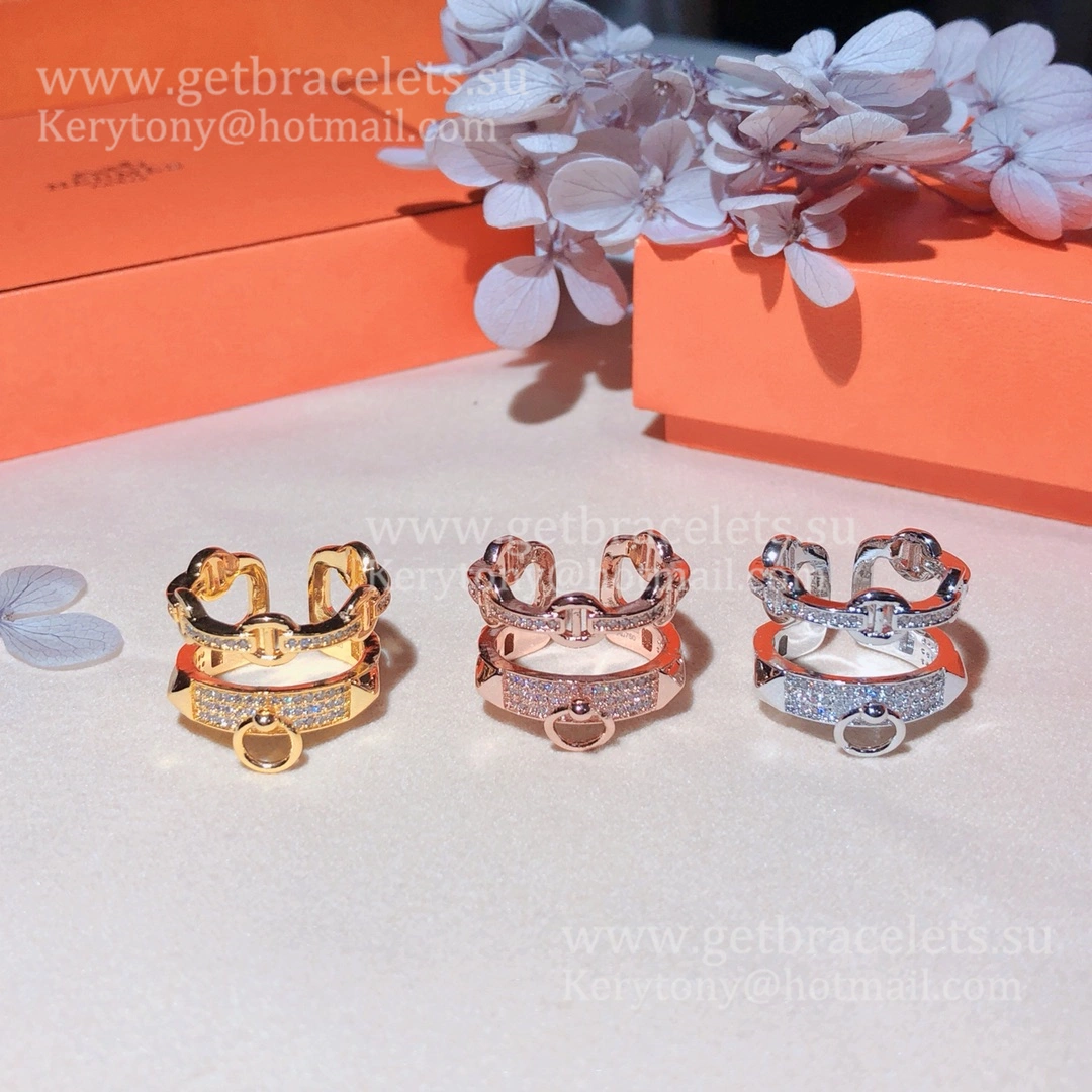 Hermes Collier de Chien Rings With Diamonds Yellow Gold White Gold Rose Gold Fine Jewellery England Sale