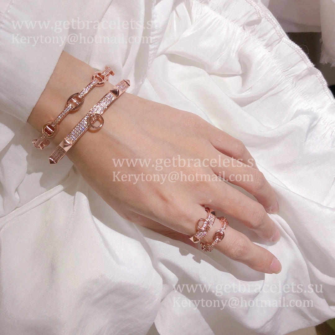 Hermes Collier de Chien Rings With Diamonds Yellow Gold White Gold Rose Gold Fine Jewellery England Sale