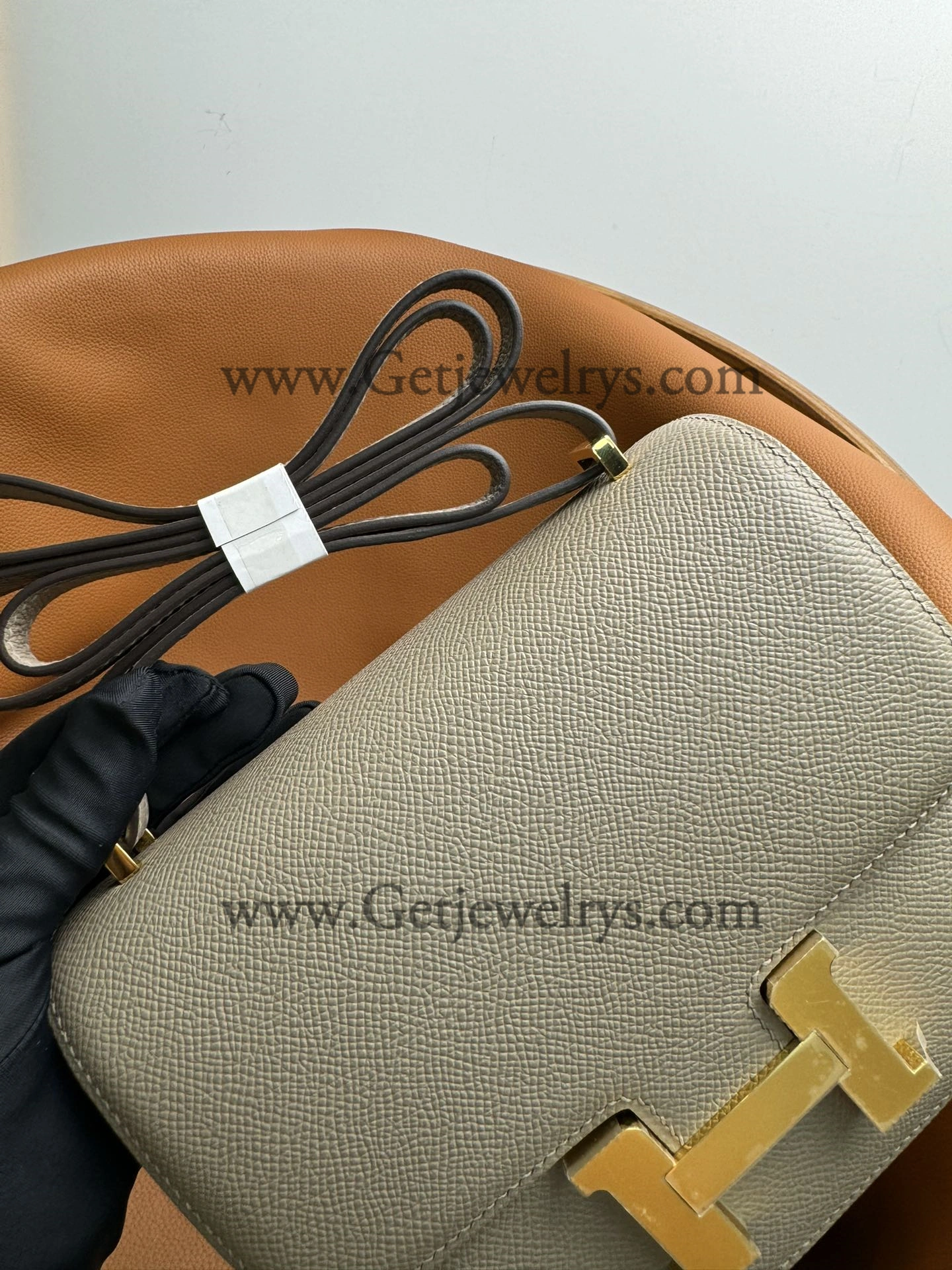 Hermes Constance 18cm Asphalt Epsom Leather Bag with Gold Hardware