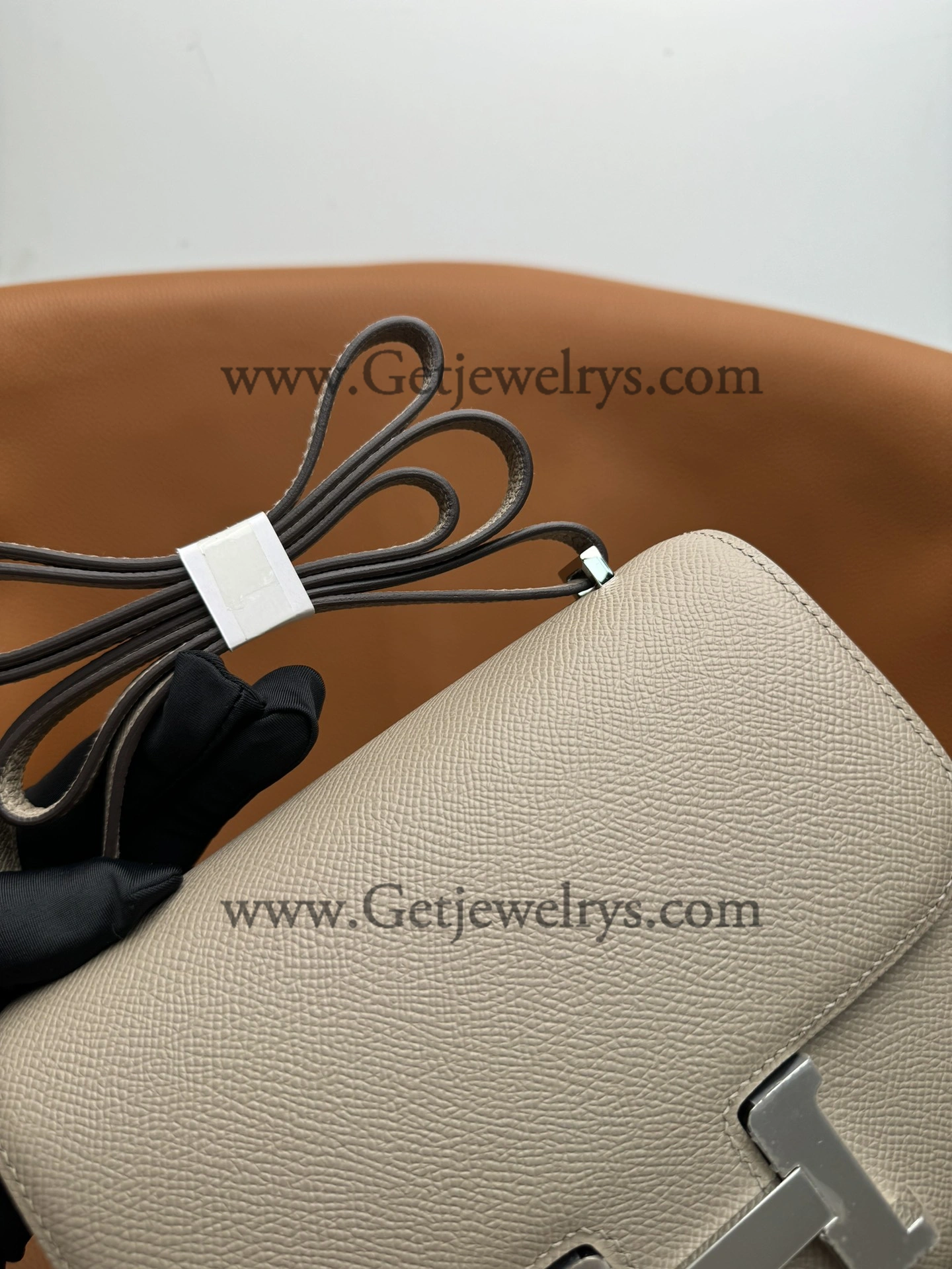 Hermes Constance 18cm Asphalt Epsom Leather Bag with Silver Hardware