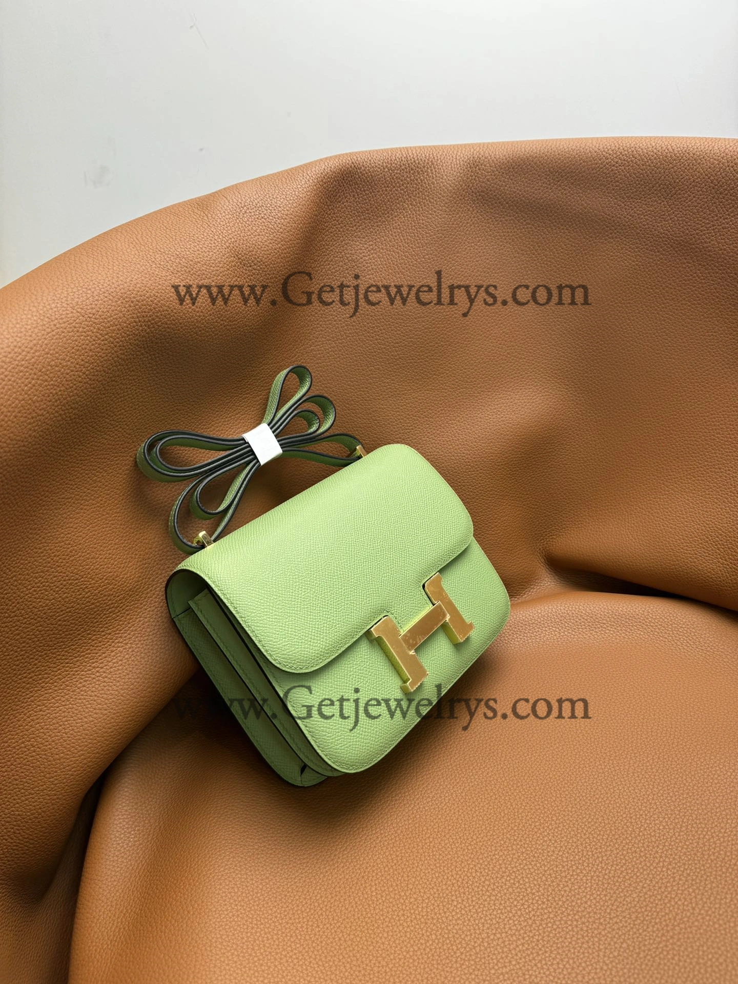 Hermes Constance 18cm Avocado Green Epsom Leather Bag with Gold Hardware