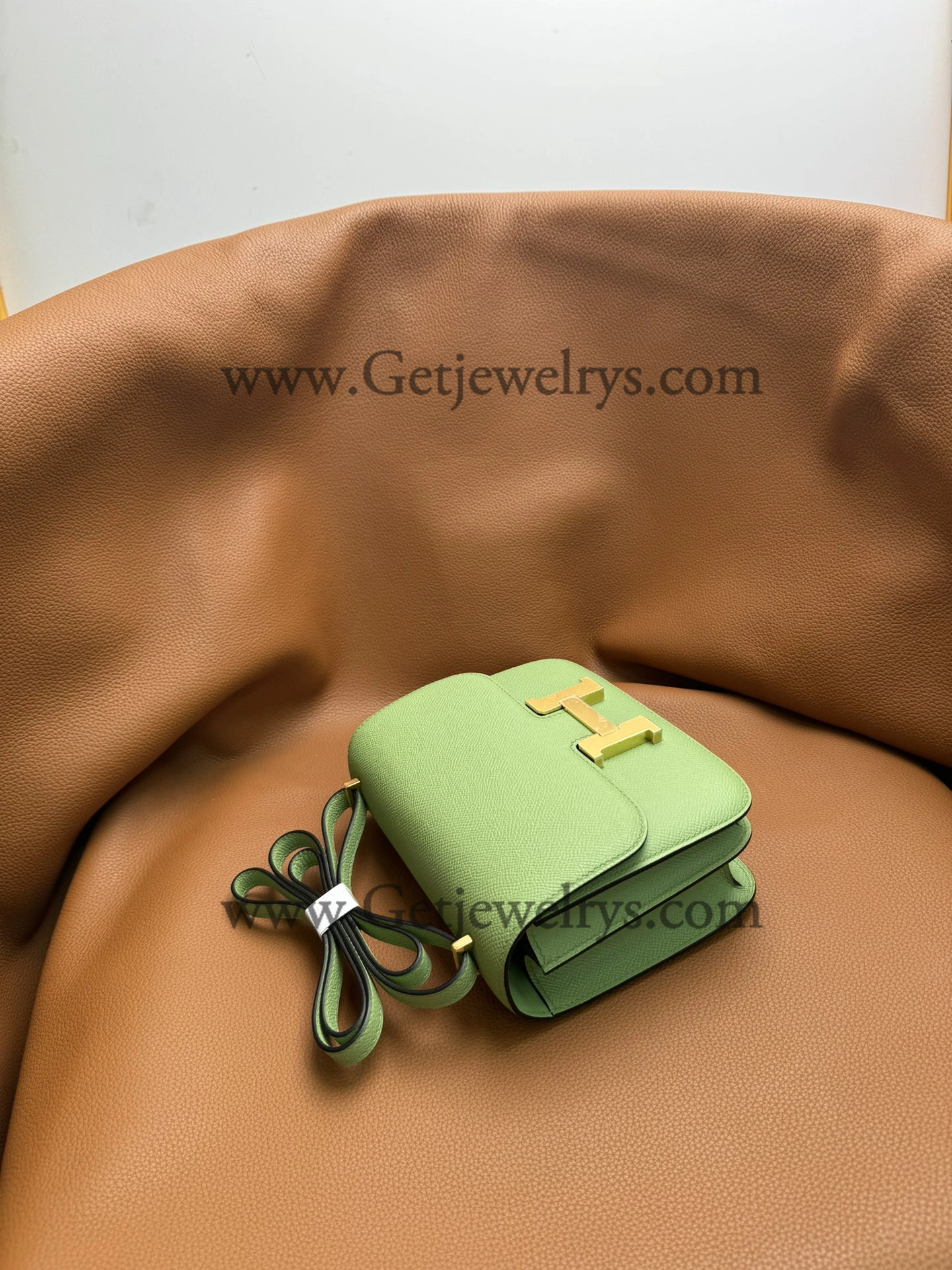 Hermes Constance 18cm Avocado Green Epsom Leather Bag with Gold Hardware