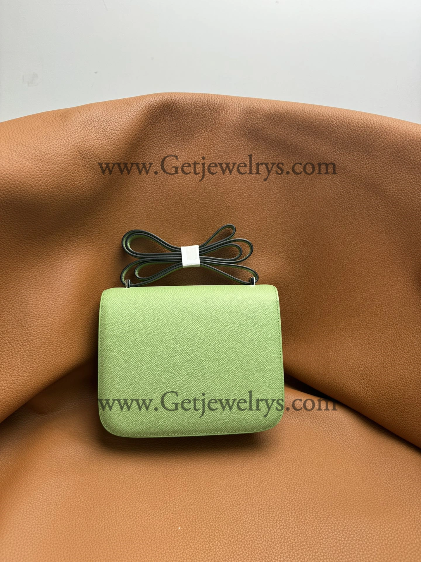 Hermes Constance 18cm Avocado Green Epsom Leather Bag with Silver Hardware