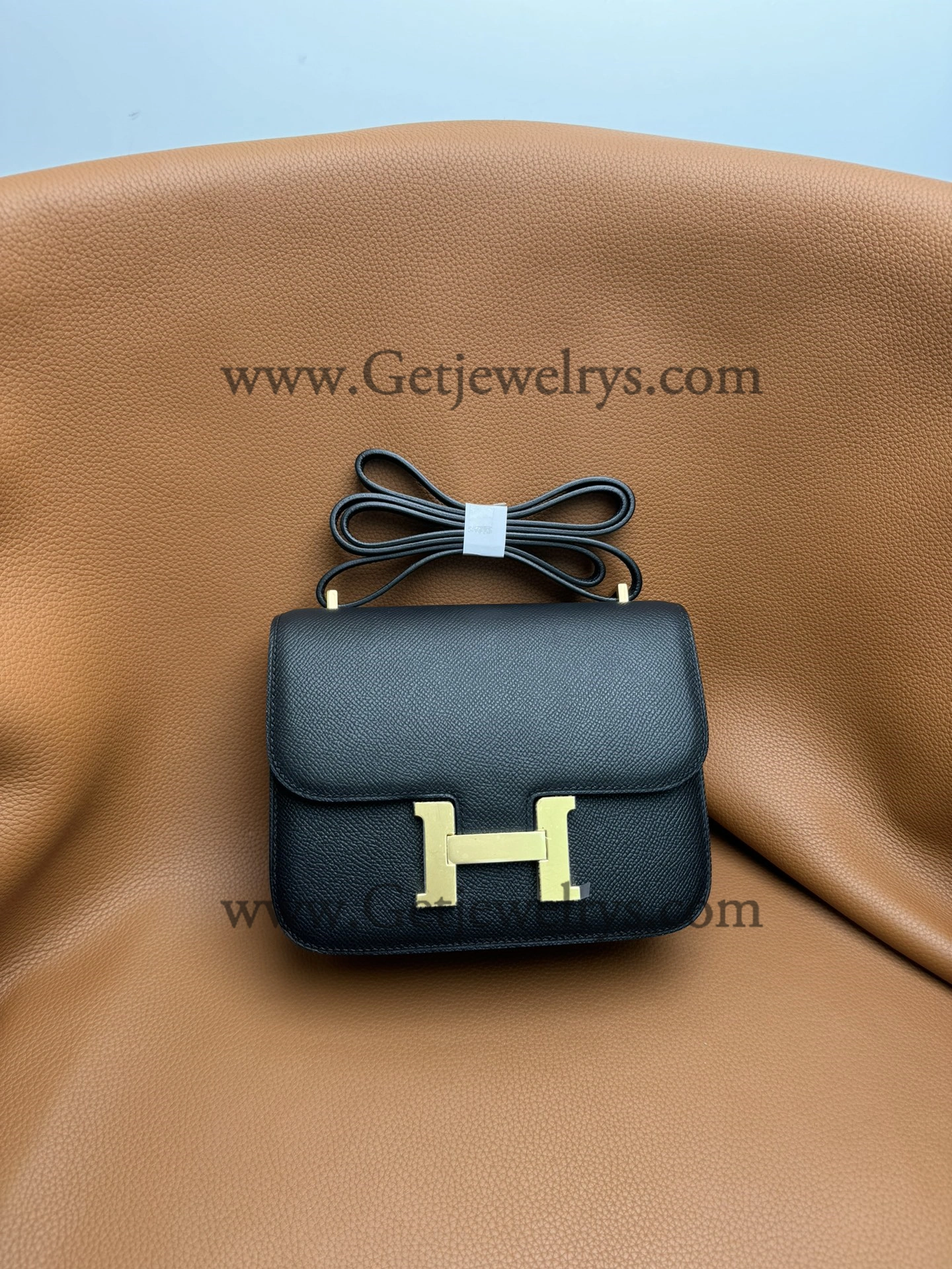 Hermes Constance 18cm Black Epsom Leather Bag with Gold Hardware