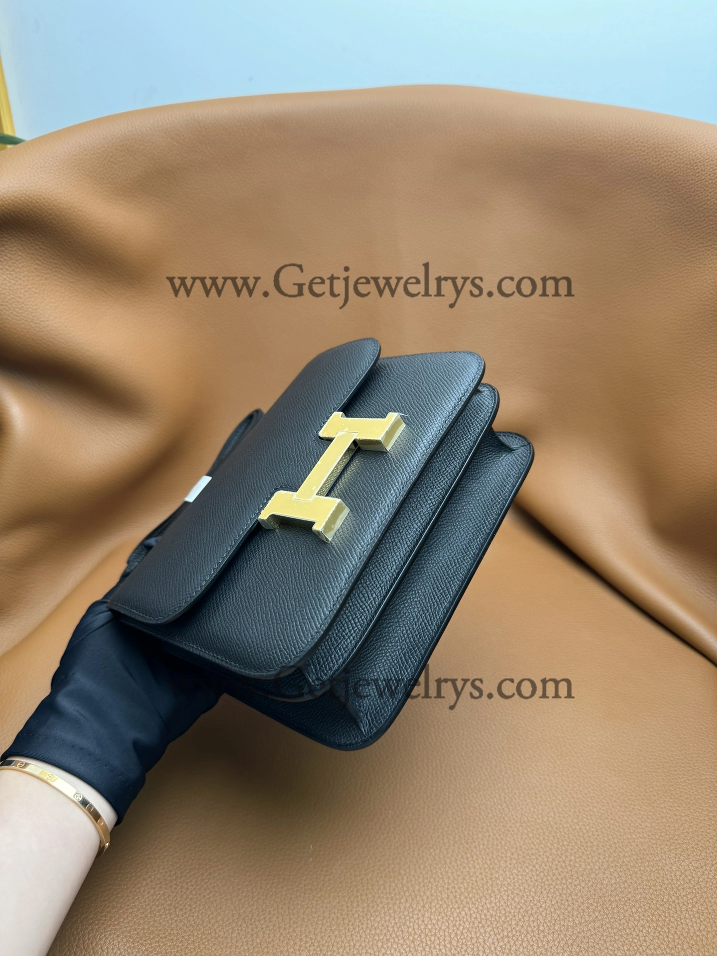 Hermes Constance 18cm Black Epsom Leather Bag with Gold Hardware