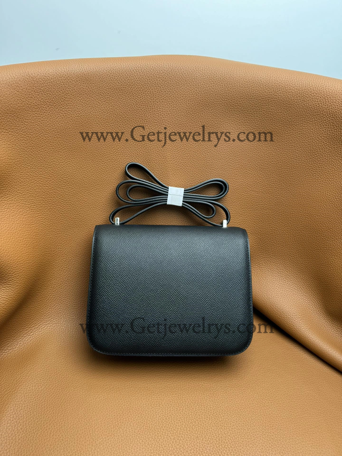 Hermes Constance 18cm Black Epsom Leather Bag with Silver Hardware