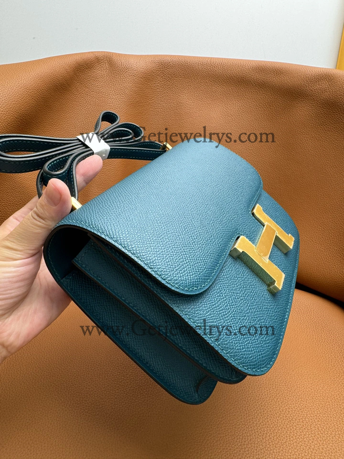 Hermes Constance 18cm Colvert Epsom Leather Bag with Gold Hardware