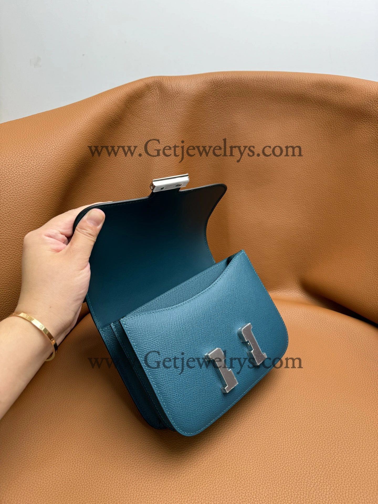 Hermes Constance 18cm Colvert Epsom Leather Bag with Silver Hardware