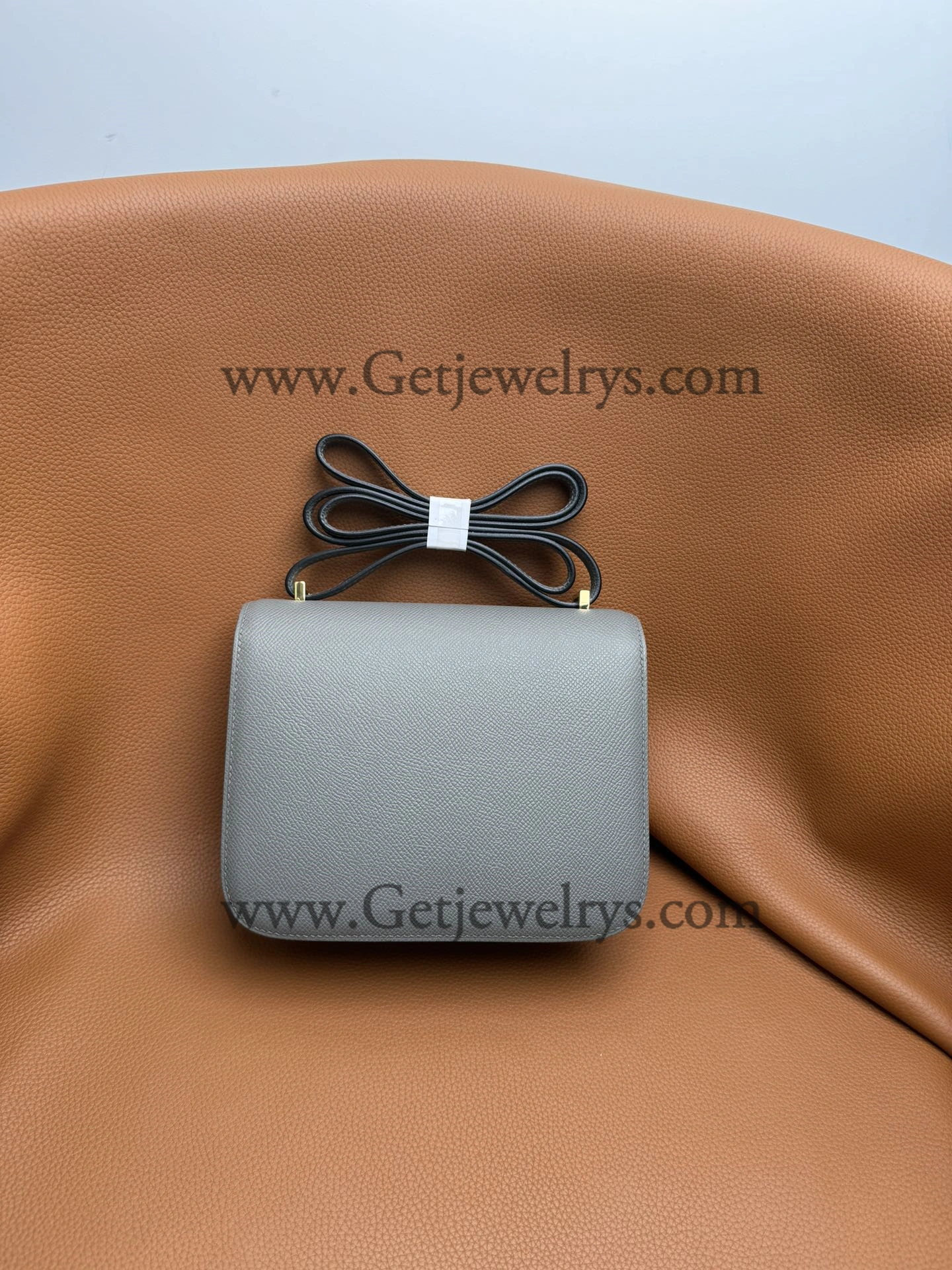 Hermes Constance 18cm Dark Grey Epsom Leather Bag with Silver Hardware