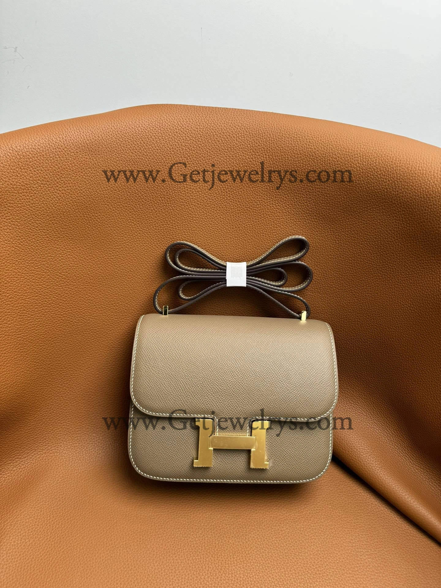 Hermes Constance 18cm Elephant Grey Epsom Leather Bag with Gold Hardware