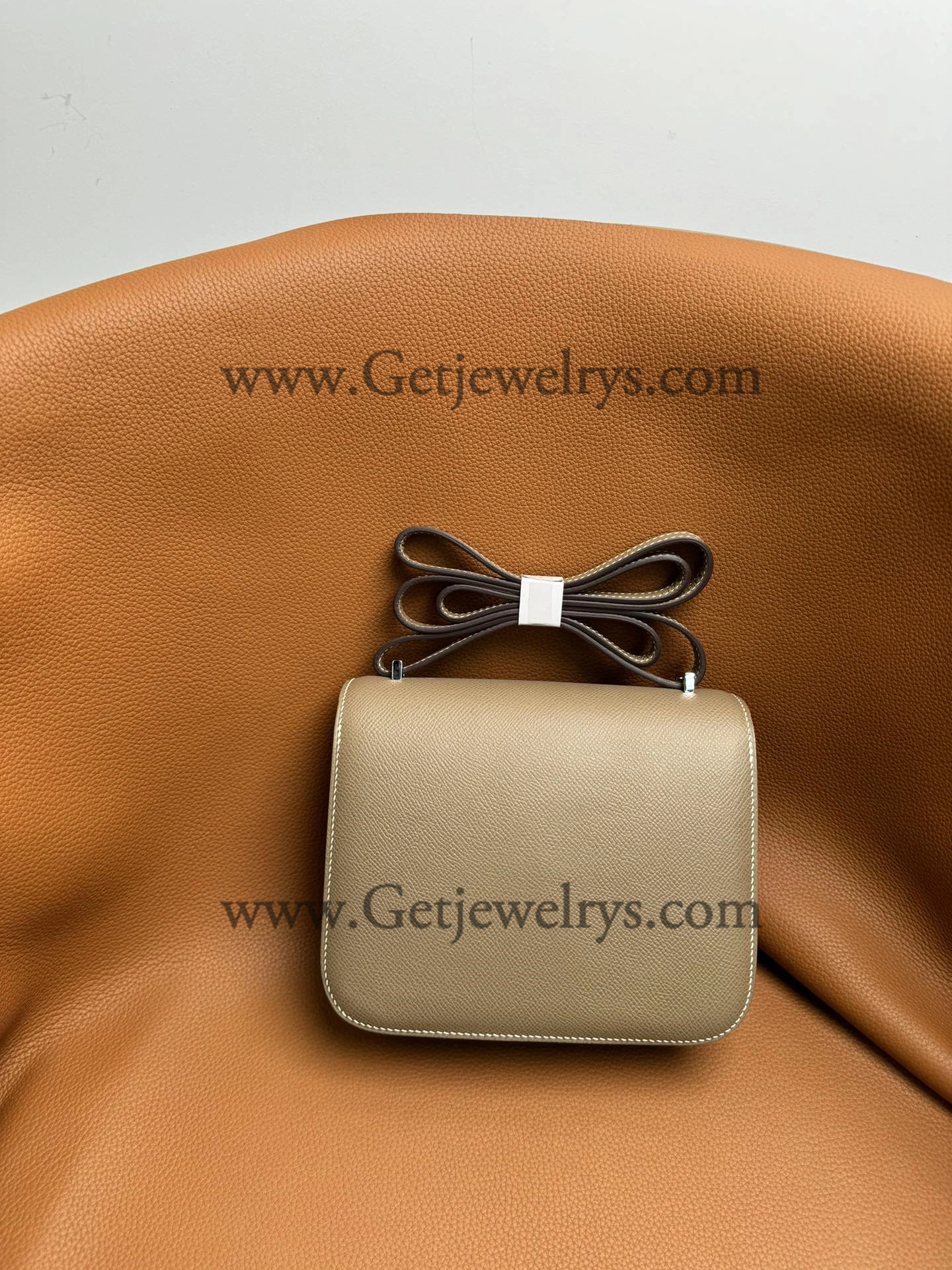 Hermes Constance 18cm Elephant Grey Epsom Leather Bag with Silver Hardware