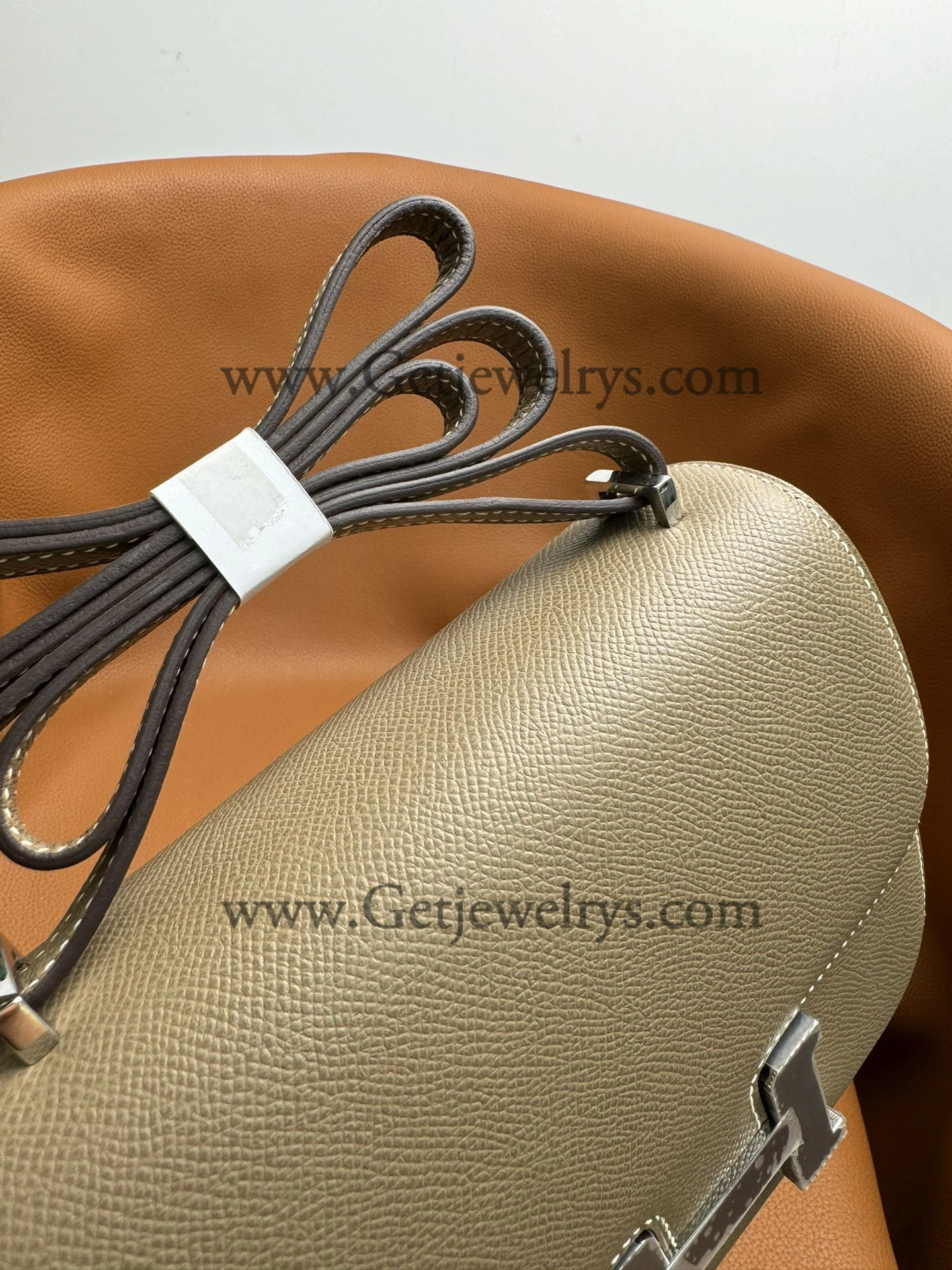 Hermes Constance 18cm Elephant Grey Epsom Leather Bag with Silver Hardware