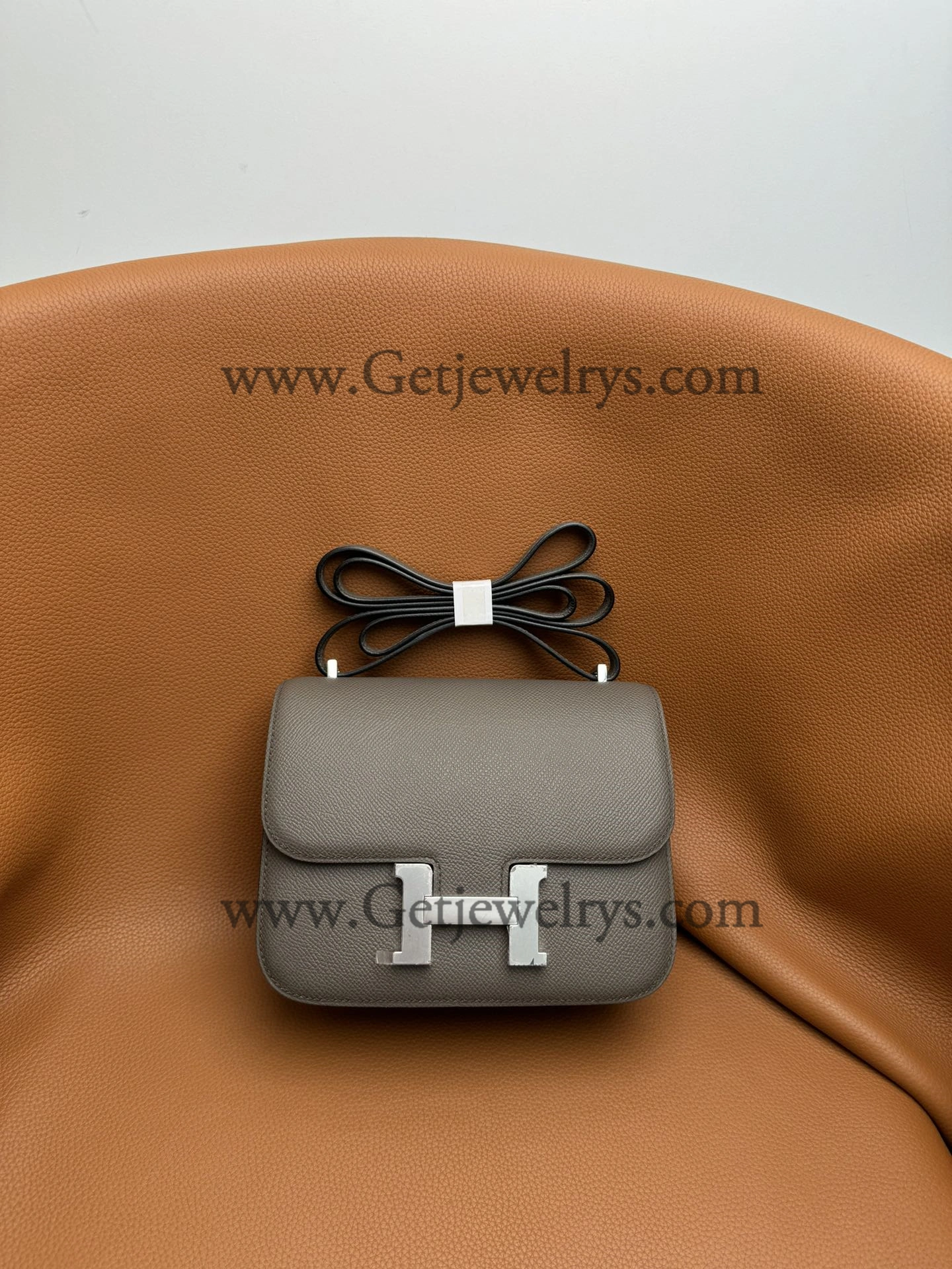 Hermes Constance 18cm Etain Epsom Leather Bag with Silver Hardware