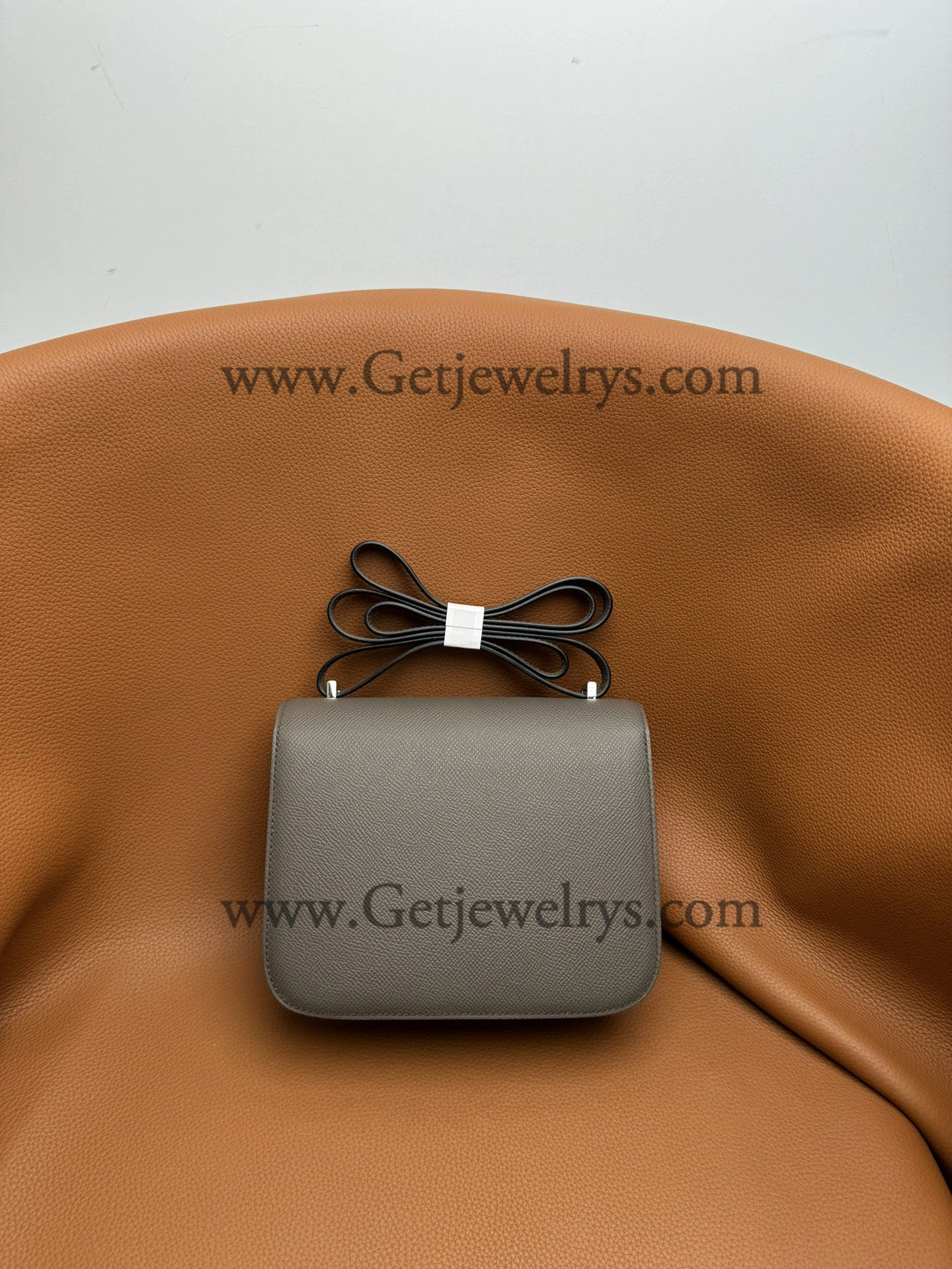 Hermes Constance 18cm Etain Epsom Leather Bag with Silver Hardware