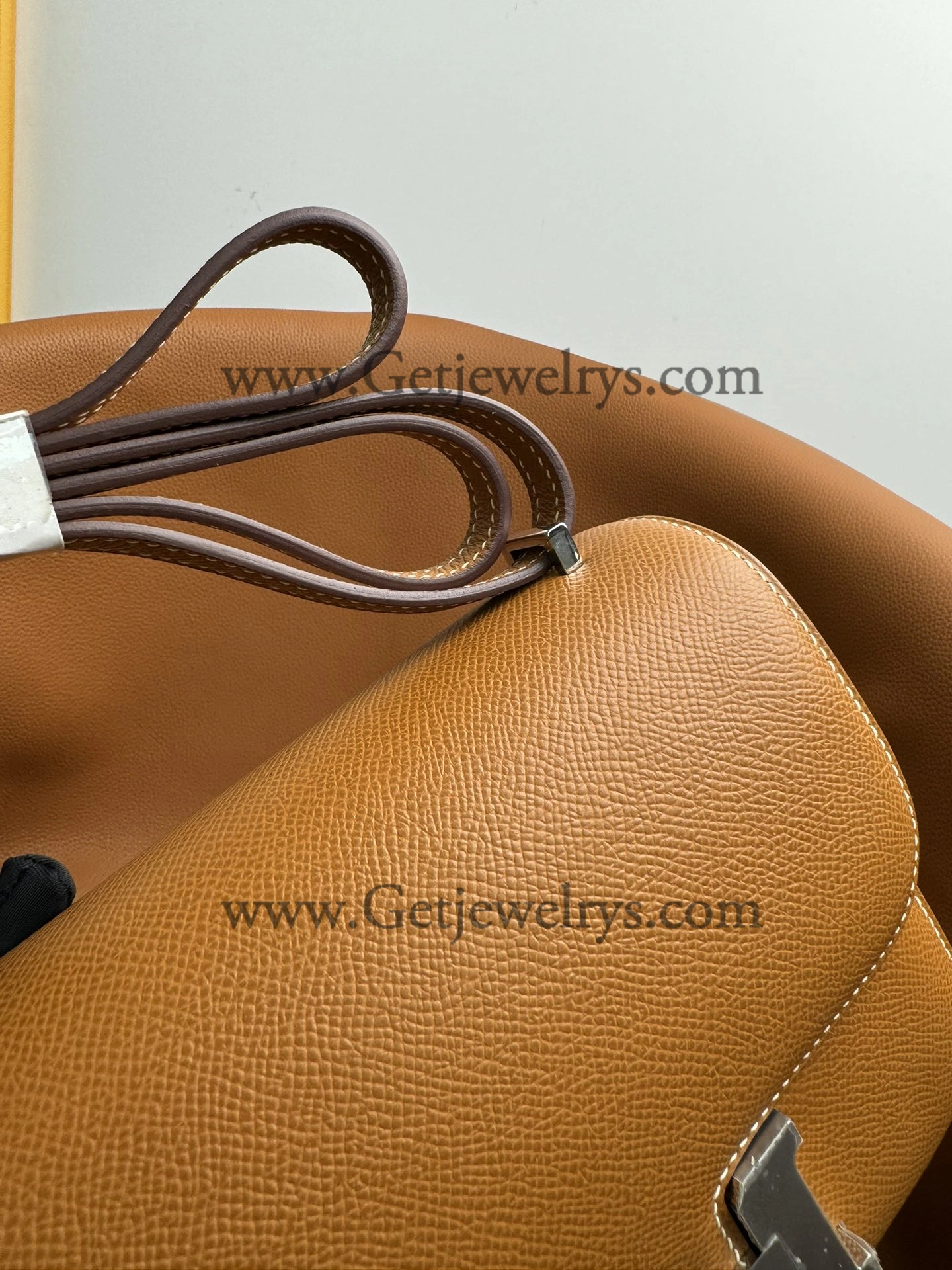 Hermes Constance 18cm Golden-Brown Epsom Leather Bag with Silver Hardware