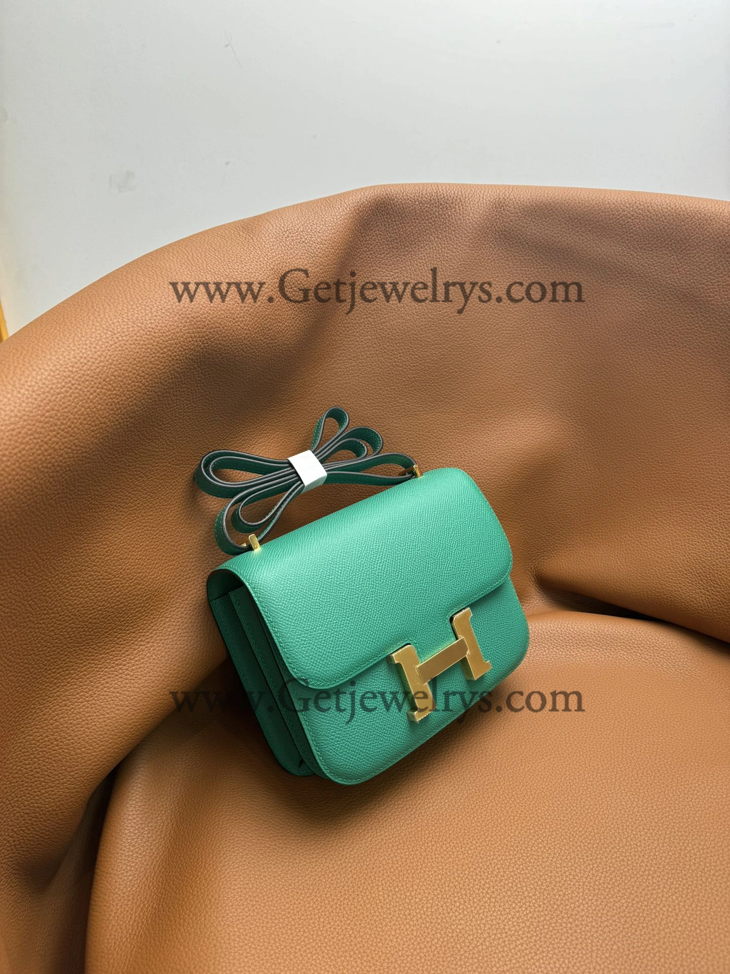 Hermes Constance 18cm Green Epsom Leather Bag with Gold Hardware