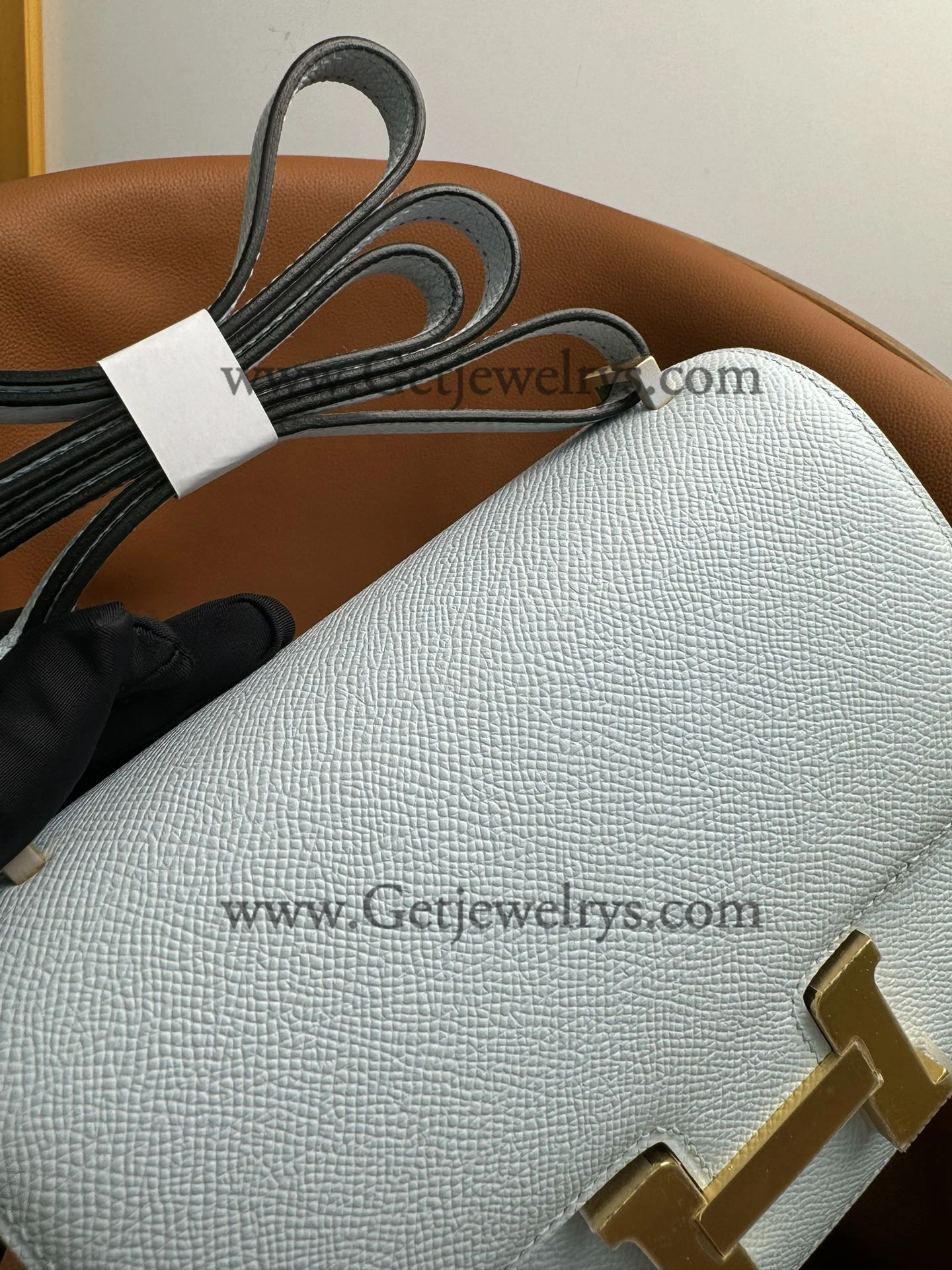 Hermes Constance 18cm Haze Blue Epsom Leather Bag with Gold Hardware
