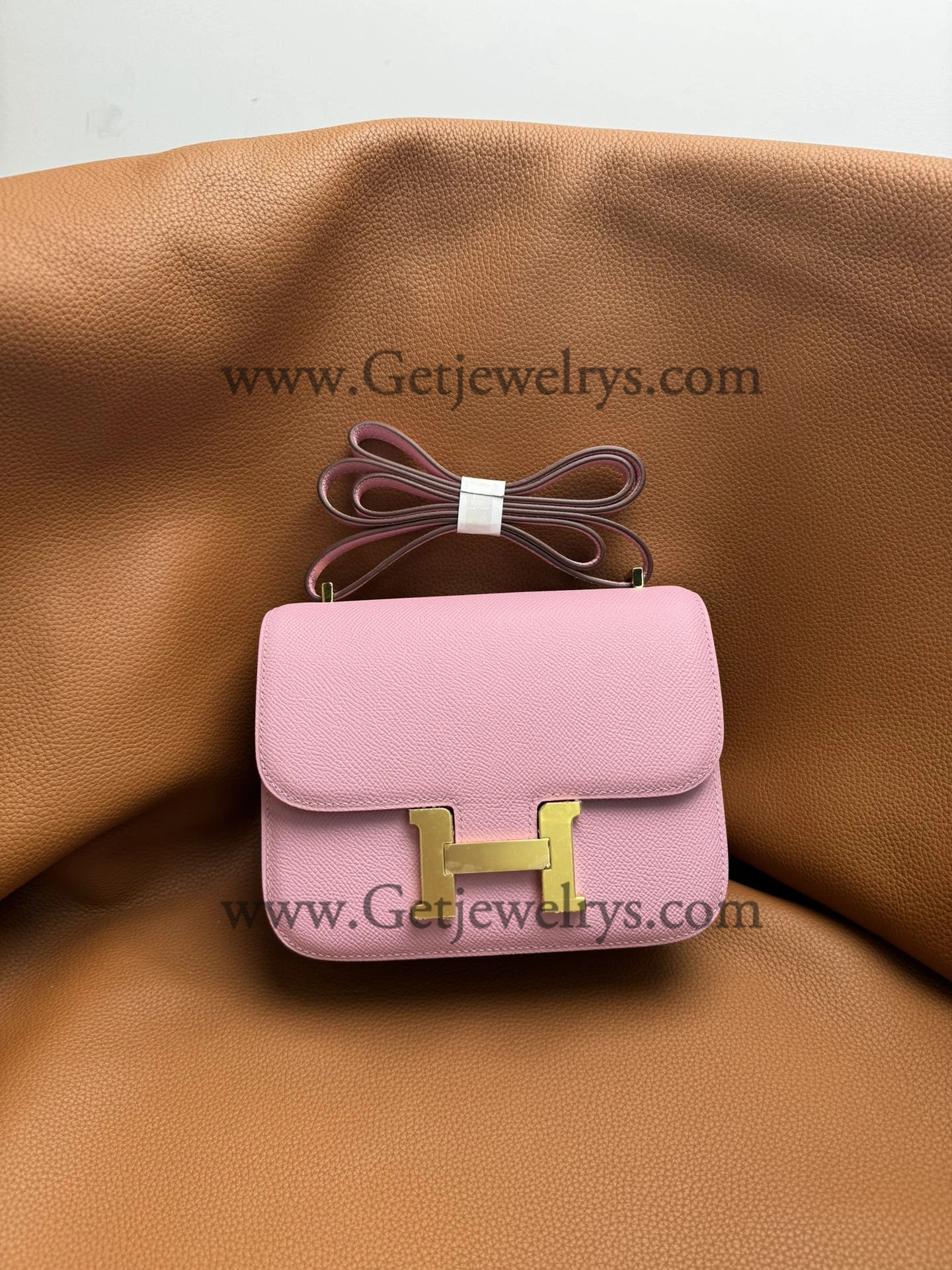 Hermes Constance 18cm Pink Epsom Leather Bag with Gold Hardware