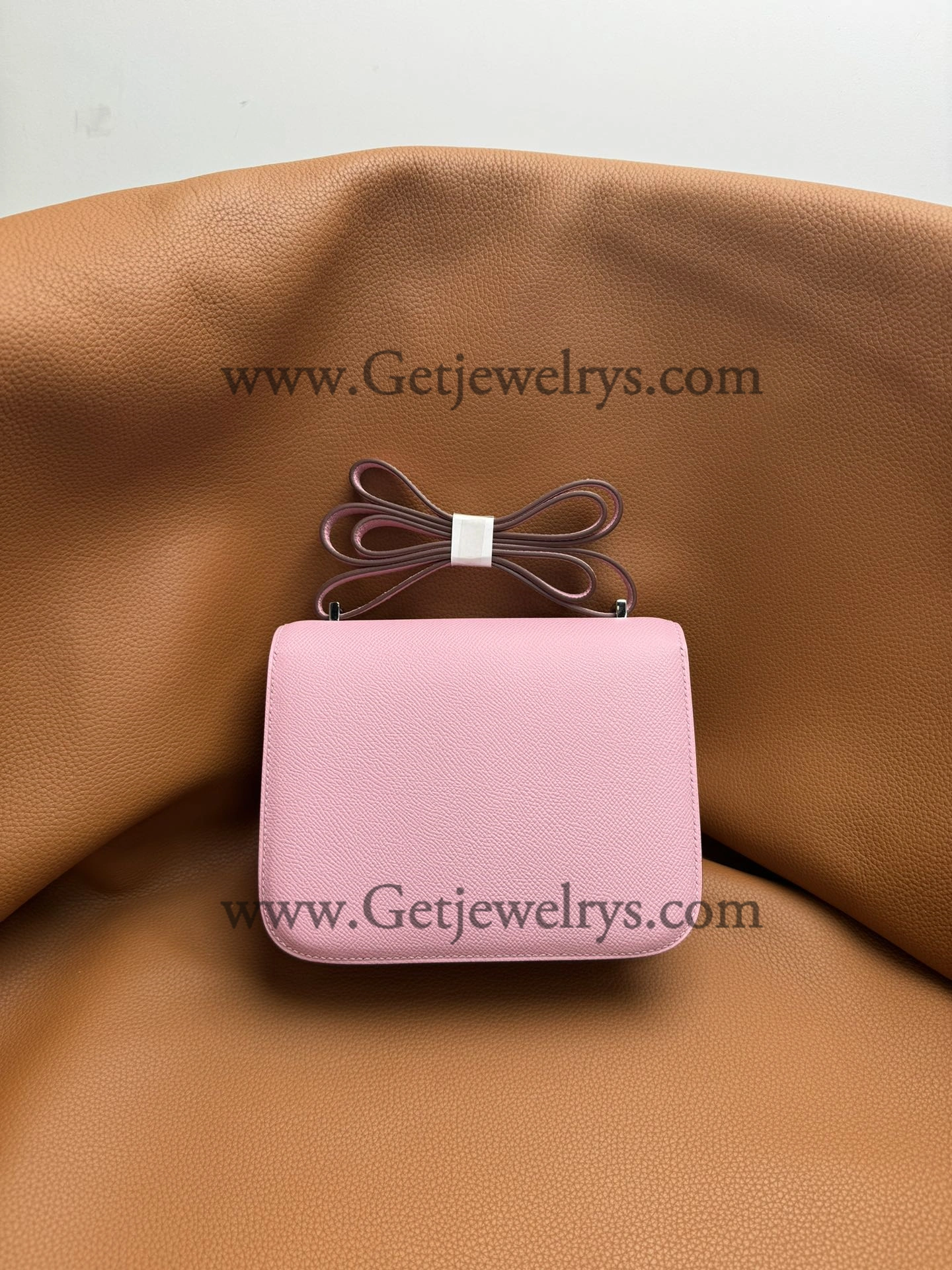 Hermes Constance 18cm Pink Epsom Leather Bag with Silver Hardware