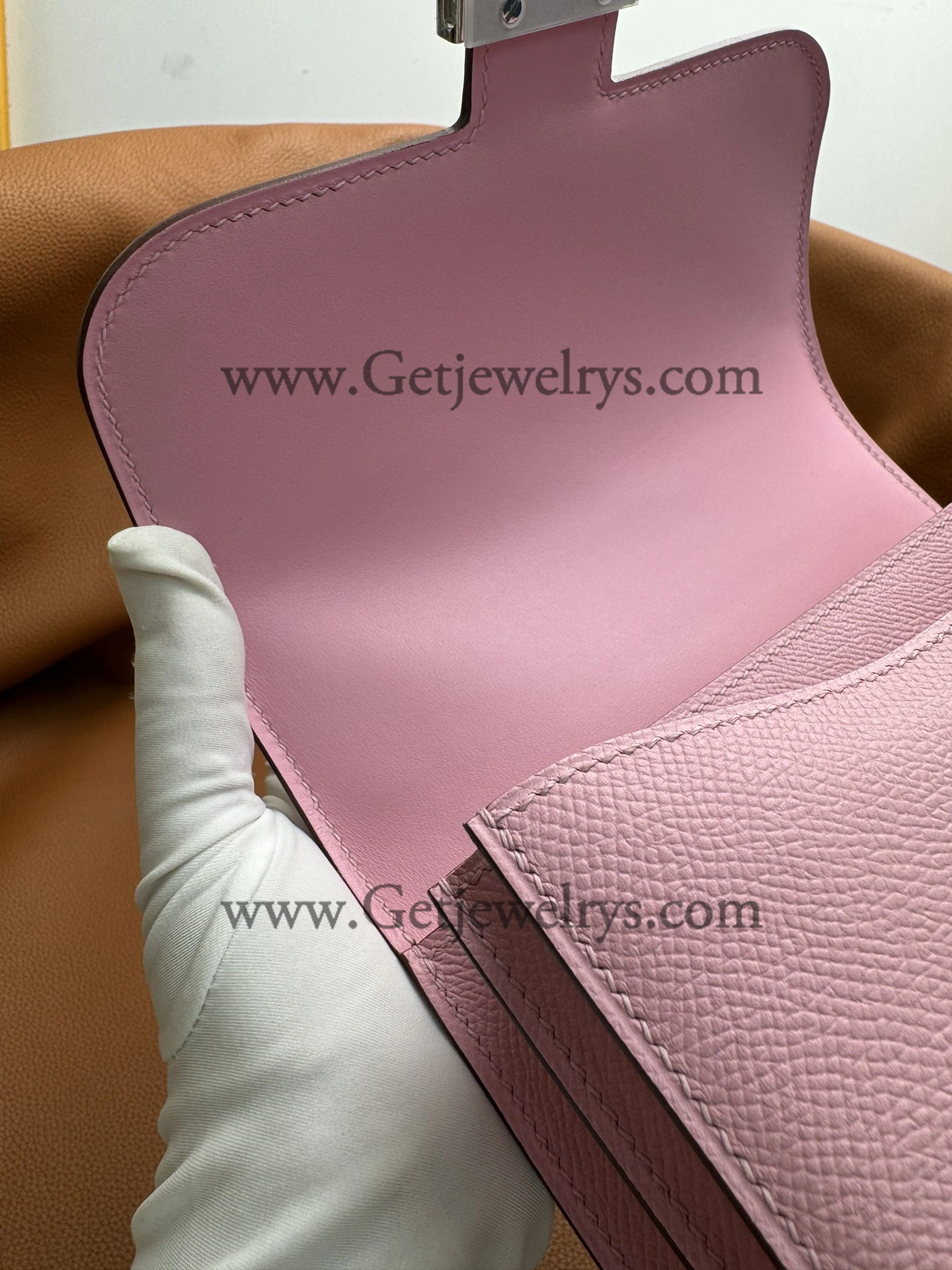 Hermes Constance 18cm Pink Epsom Leather Bag with Silver Hardware