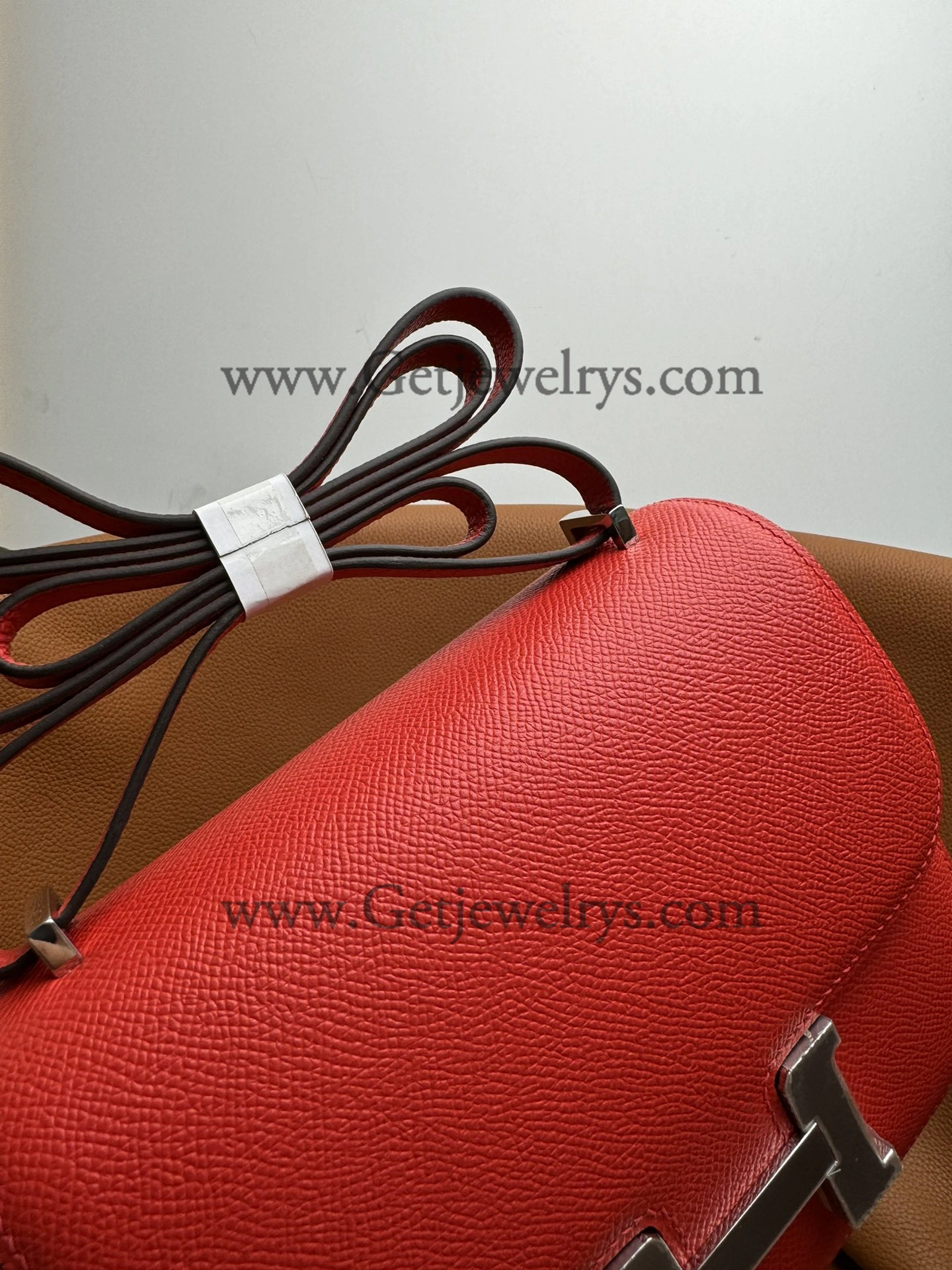 Hermes Constance 18cm Red Epsom Leather Bag with Silver Hardware