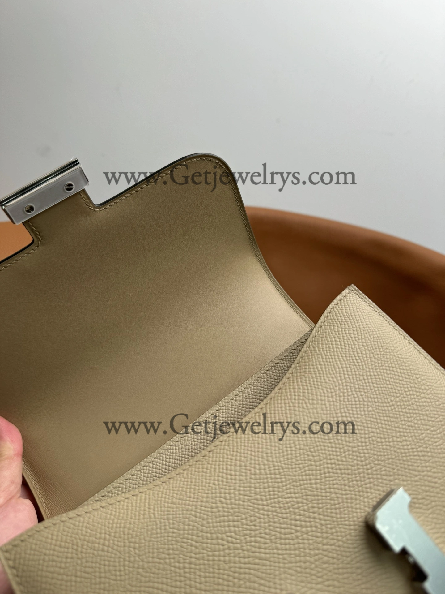 Hermes Constance 18cm Trench Epsom Leather Bag with Silver Hardware