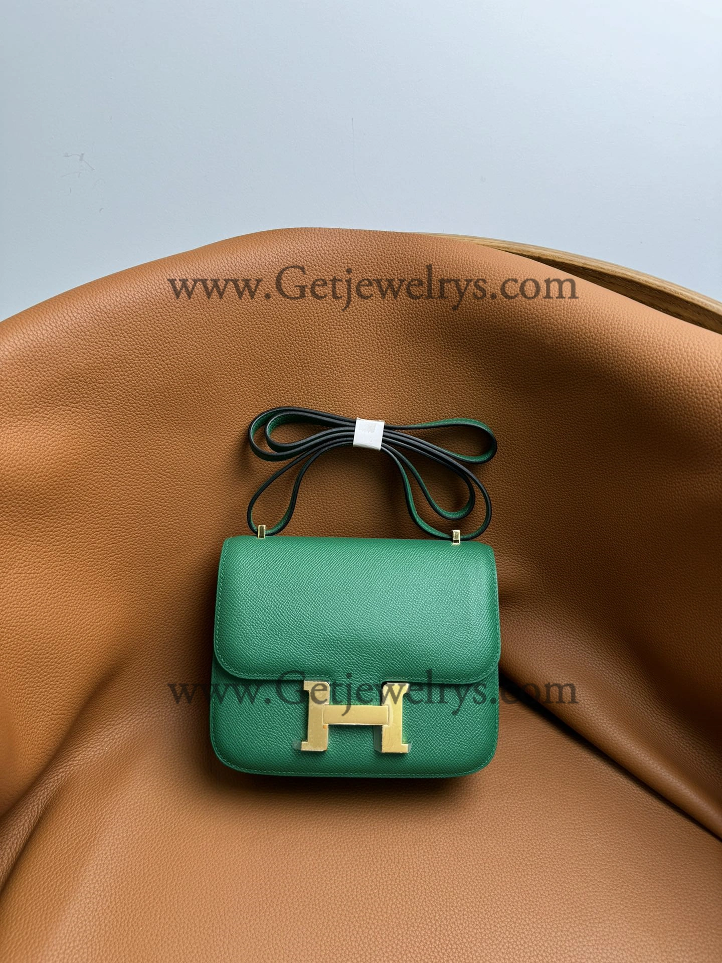 Hermes Constance 18cm Velvet Green Epsom Leather Bag with Gold Hardware