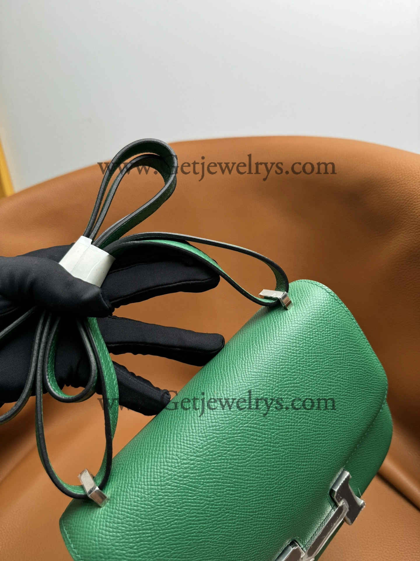 Hermes Constance 18cm Velvet Green Epsom Leather Bag with Silver Hardware