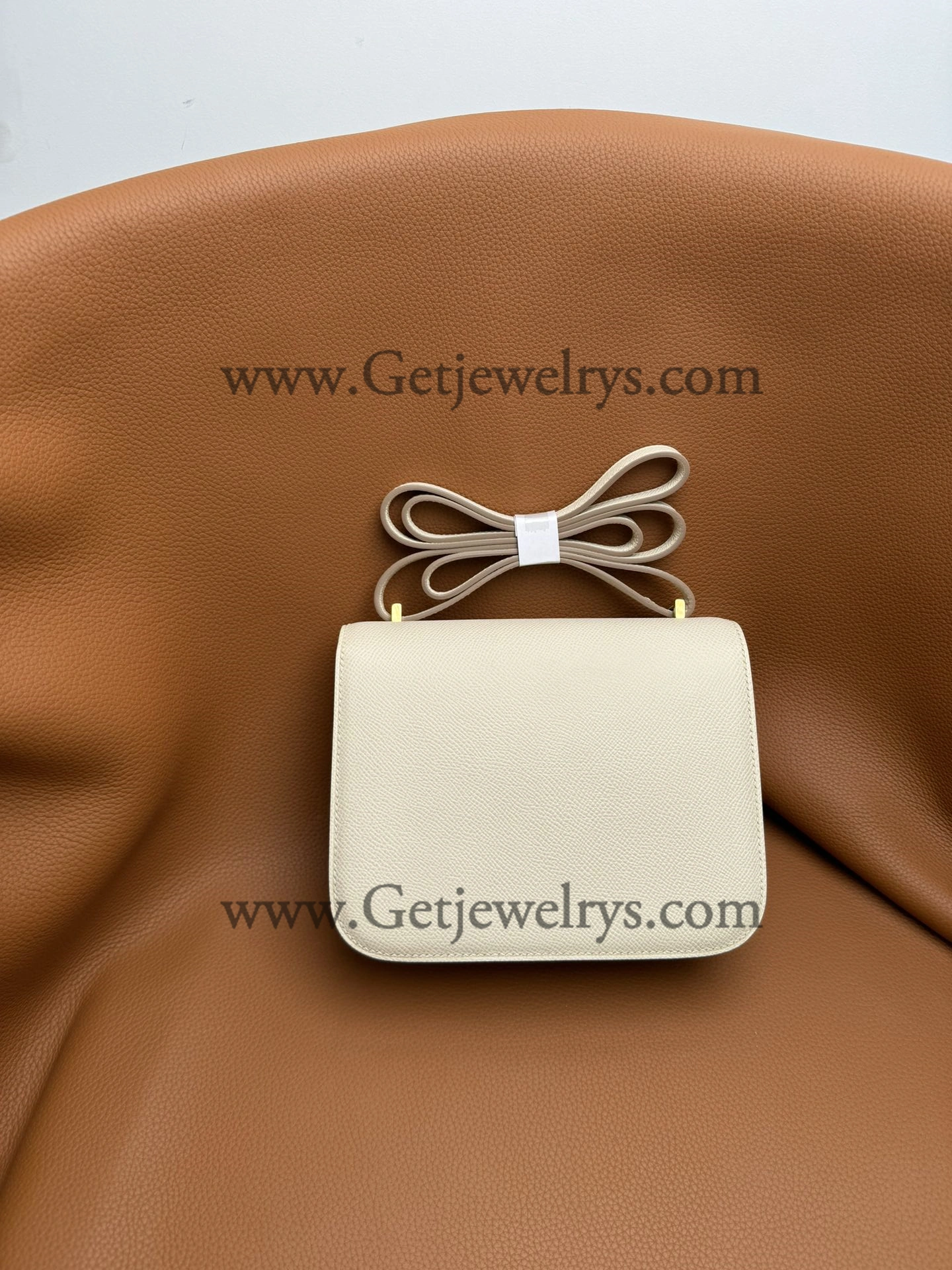 Hermes Constance 18cm White Epsom Leather Bag with Gold Hardware