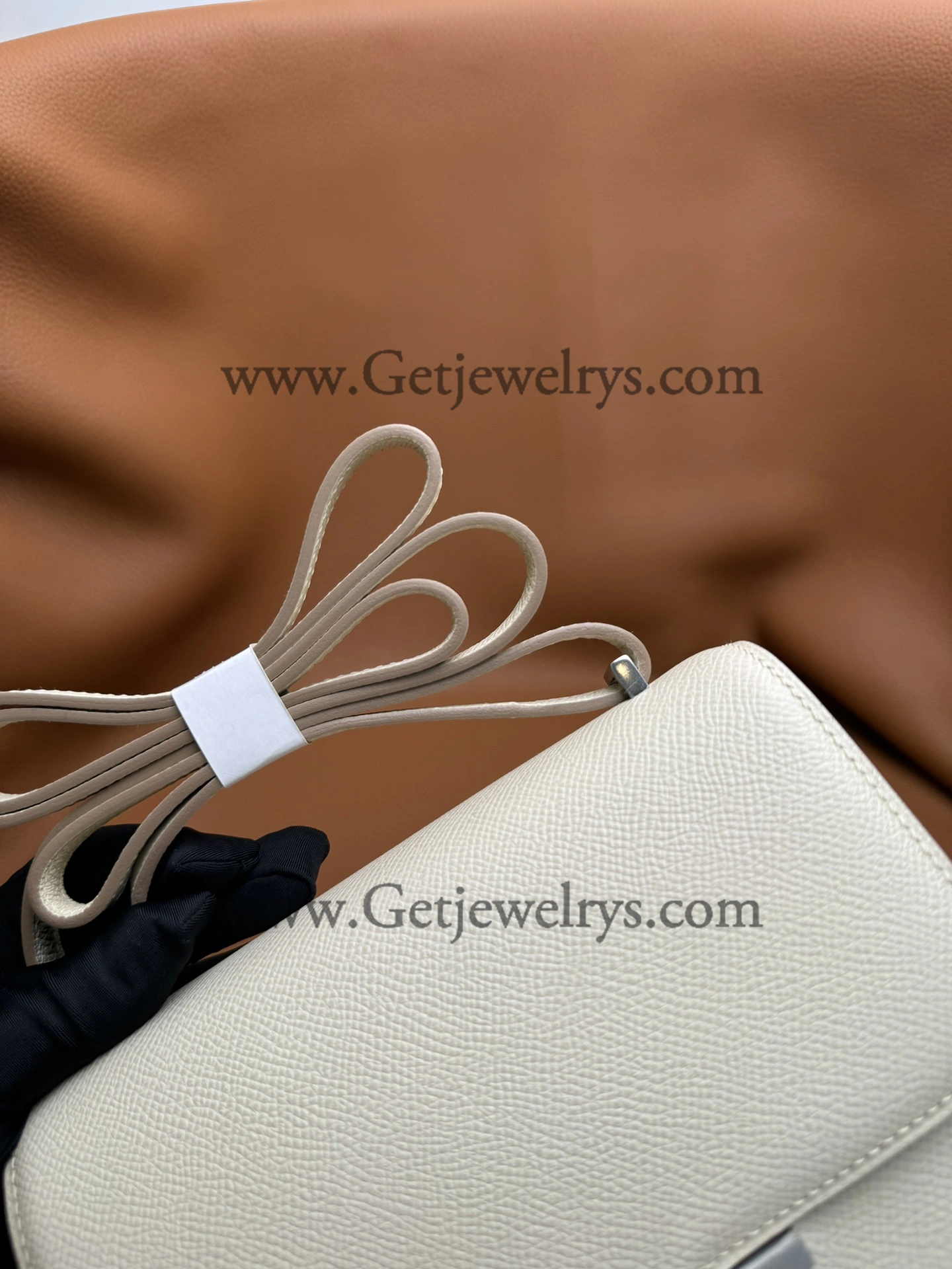 Hermes Constance 18cm White Epsom Leather Bag with Silver Hardware