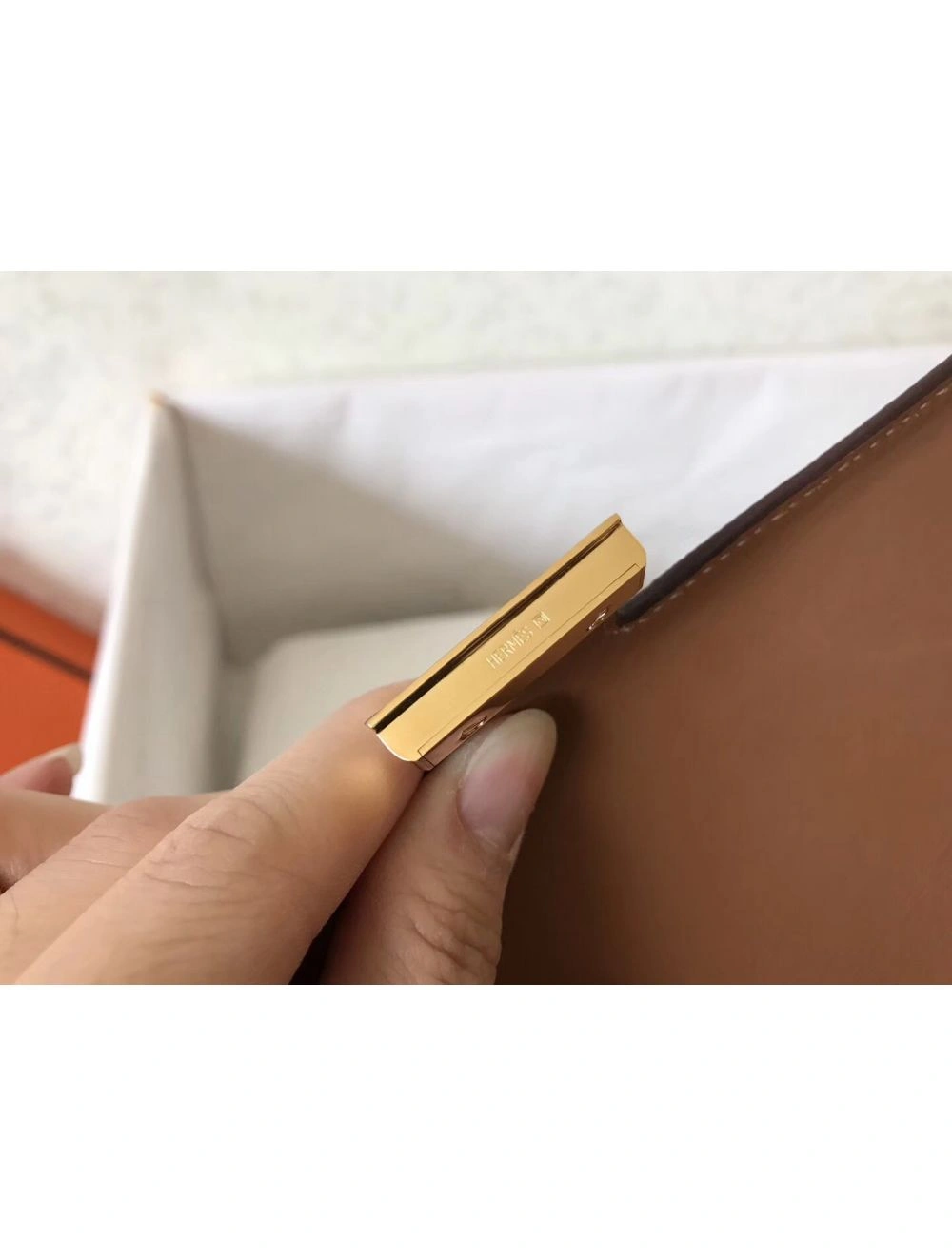 Hermes Constance Long Wallet In Gold Epsom Leather