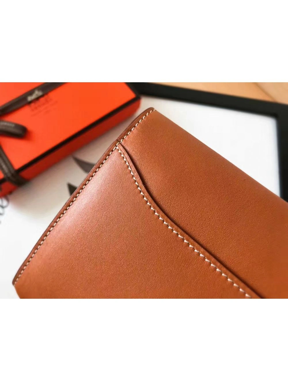 Hermes Constance Long Wallet In Gold Swift Leather