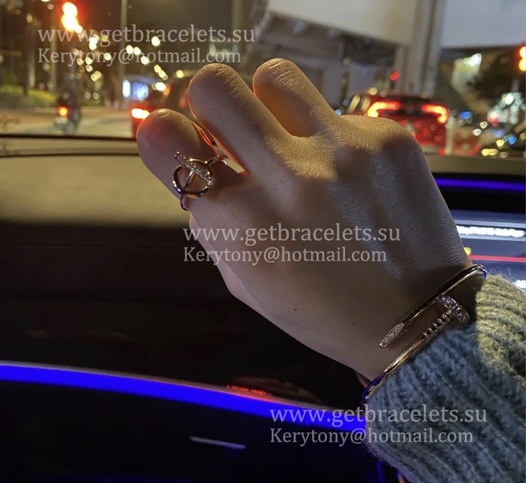 Hermes Echappee Hermes Ring with Diamonds White Gold Gift For Women