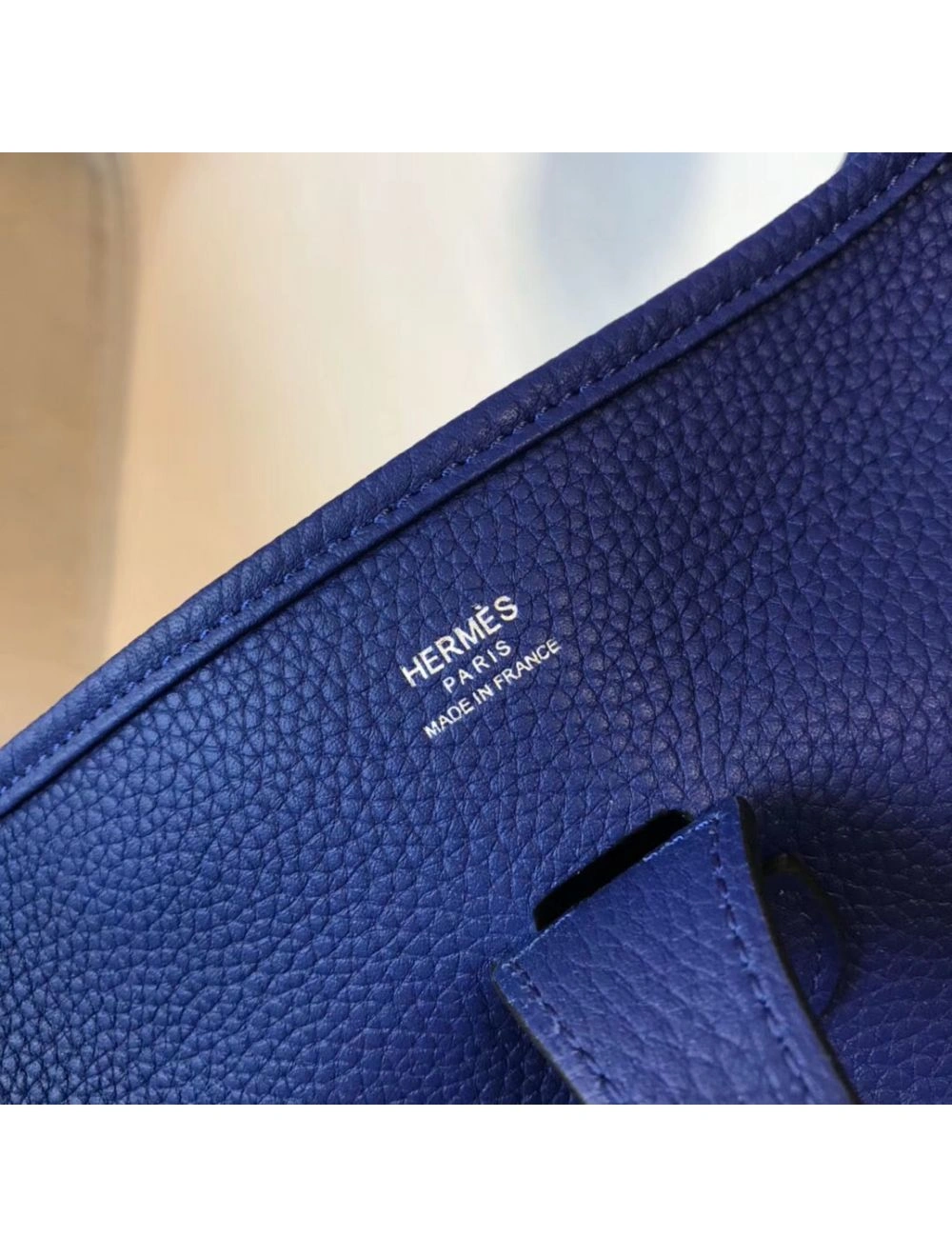 Hermes Evelyne III 29 PM Bag In Blue Electric Clemence Leather
