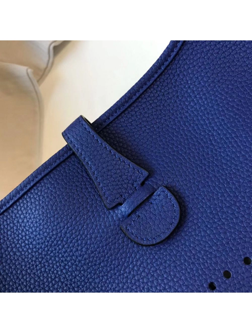 Hermes Evelyne III 29 PM Bag In Blue Electric Clemence Leather