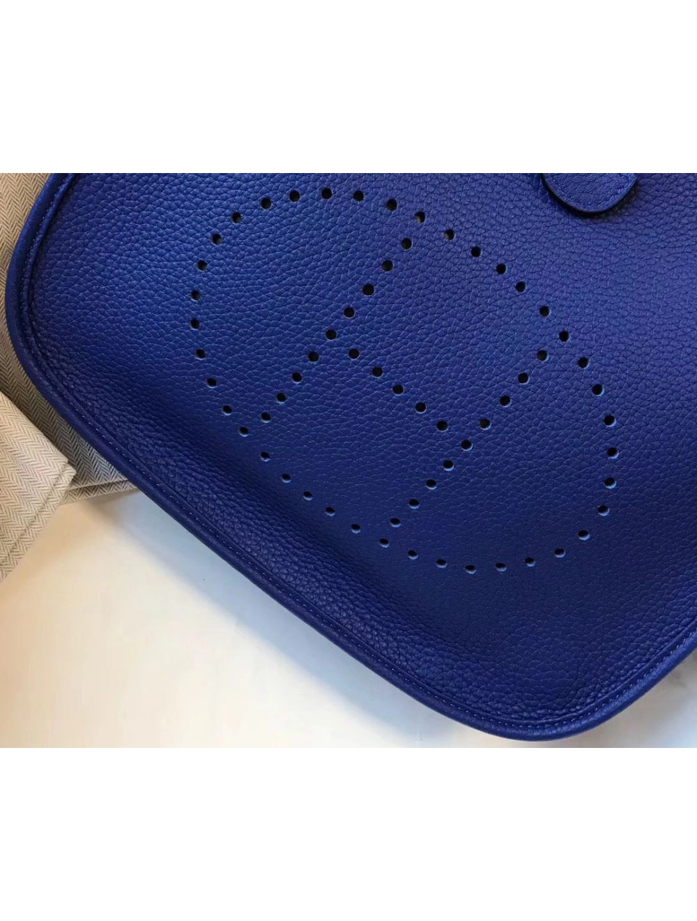 Hermes Evelyne III 29 PM Bag In Blue Electric Clemence Leather