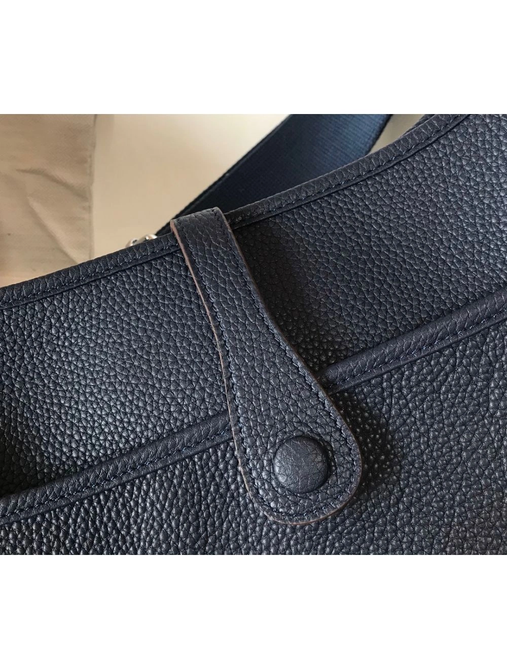 Hermes Evelyne III 29 PM Bag In Dark Blue Clemence Leather